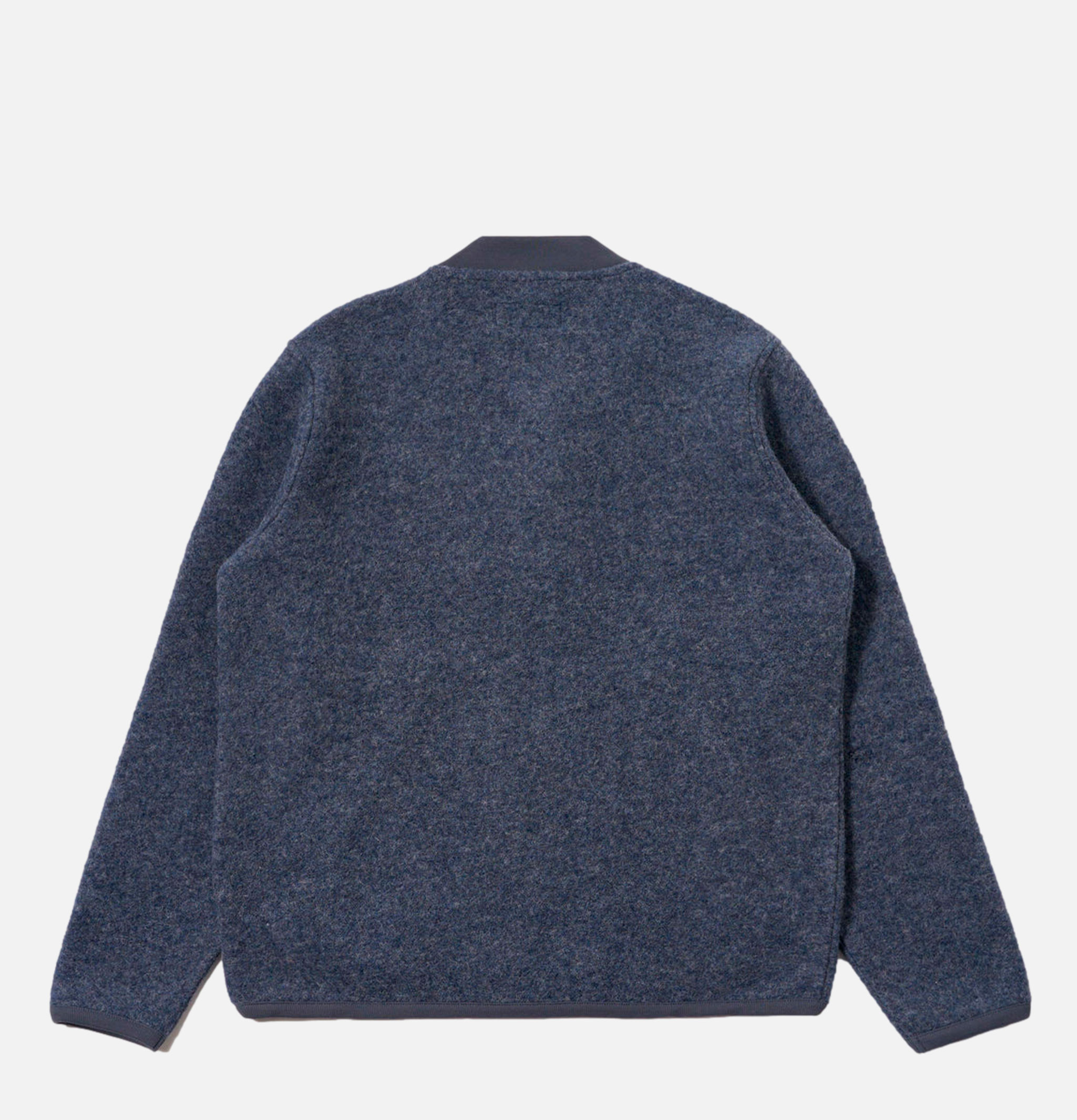 Zip Bomber Wool Slate Blue