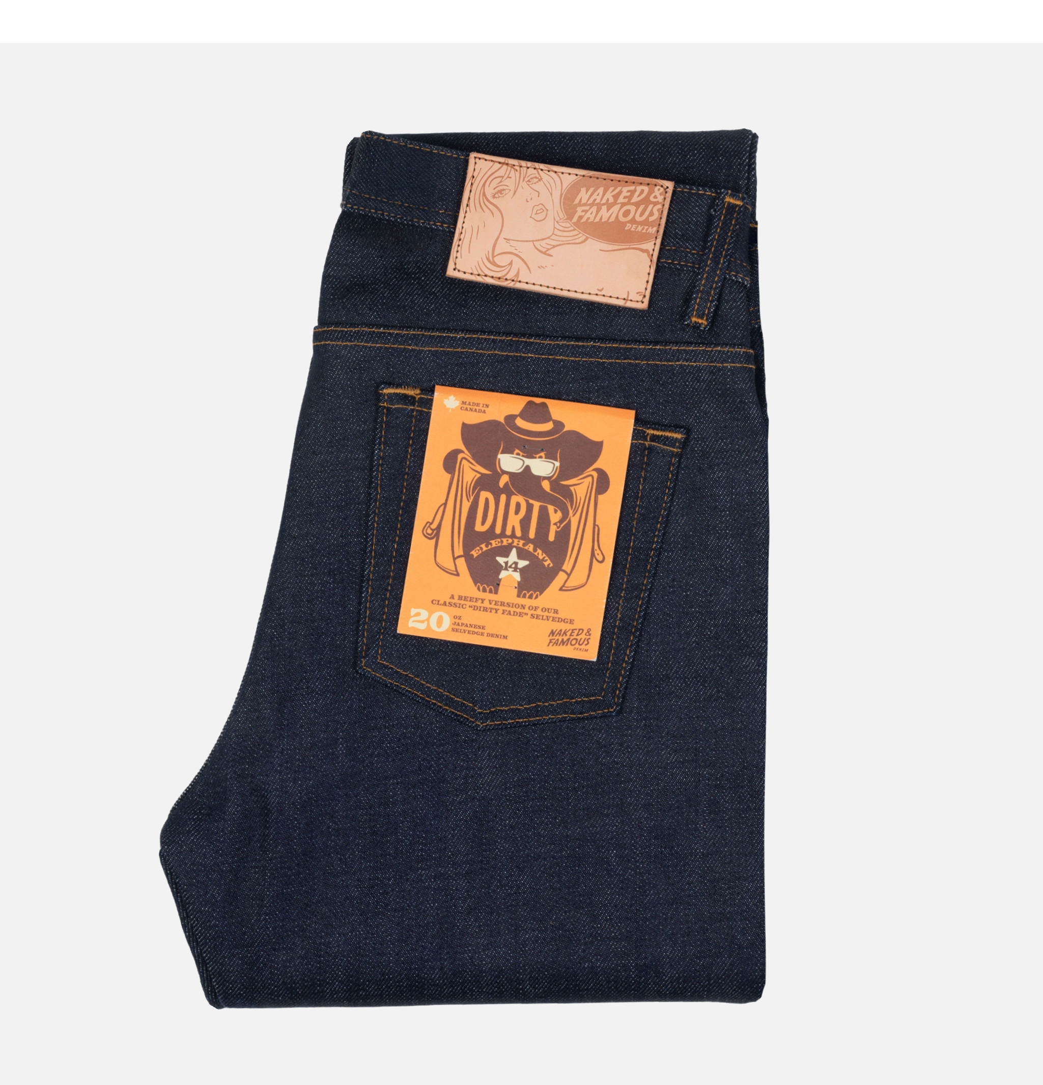 Naked & Famous Jean Weird Guy Elephant 14