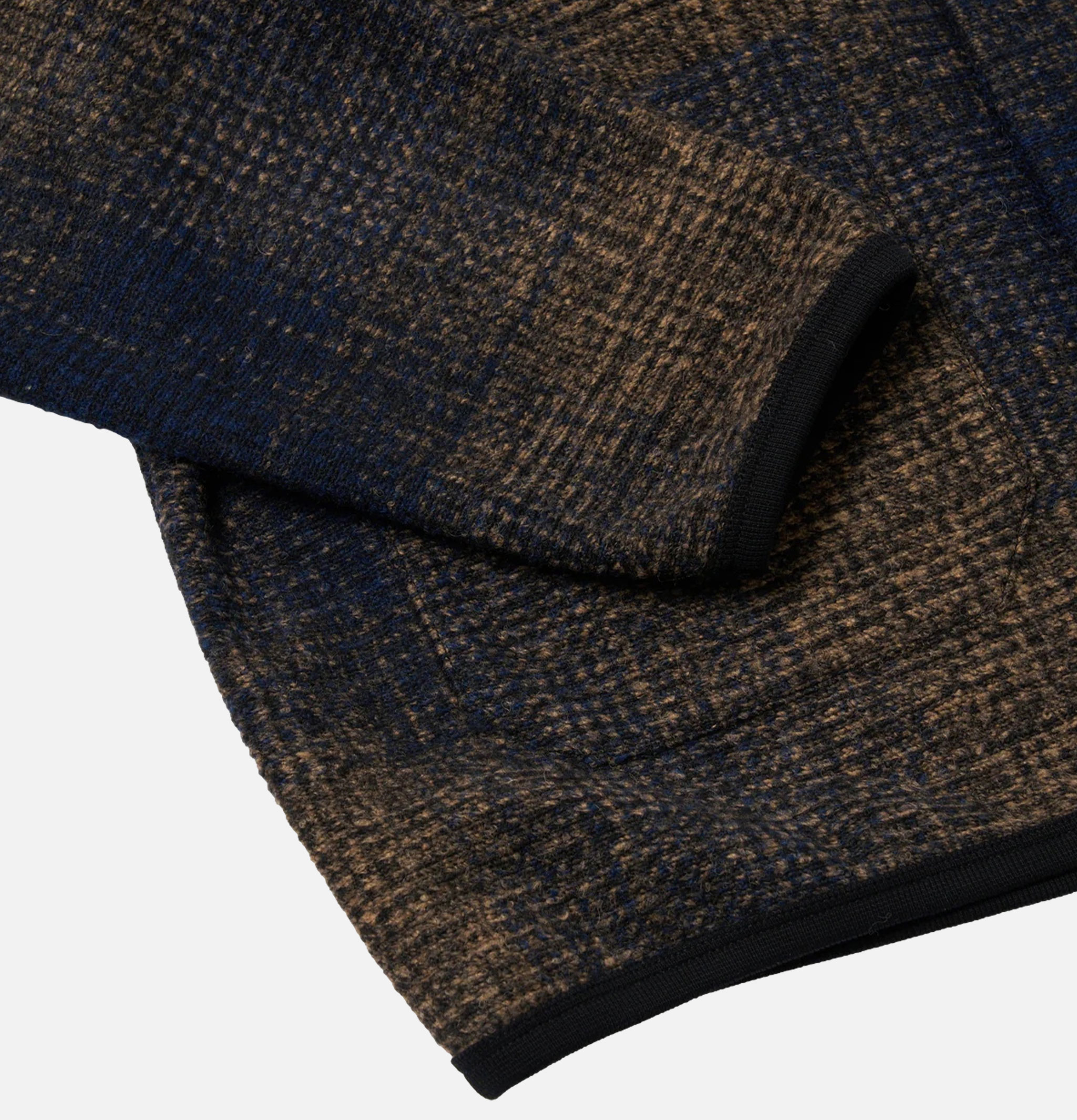 Universal Works Cardigan Deca Check Bleu