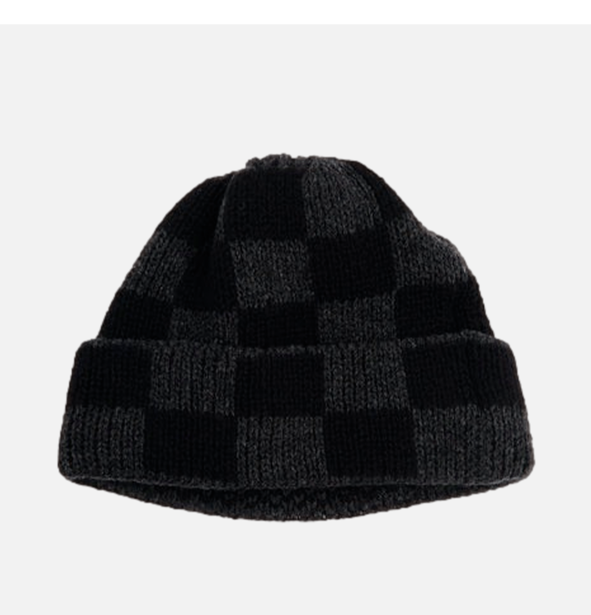 Checker Beanie Black