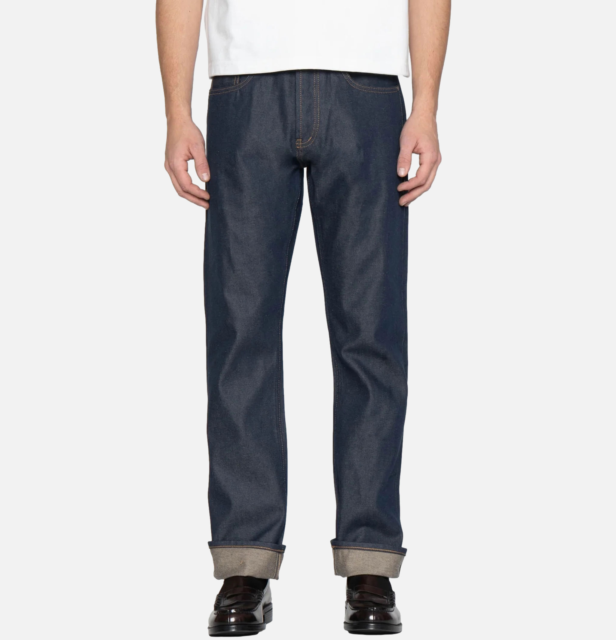 Unbranded Brand UB 854 13,5 oz Relaxed Straight Indigo Blue