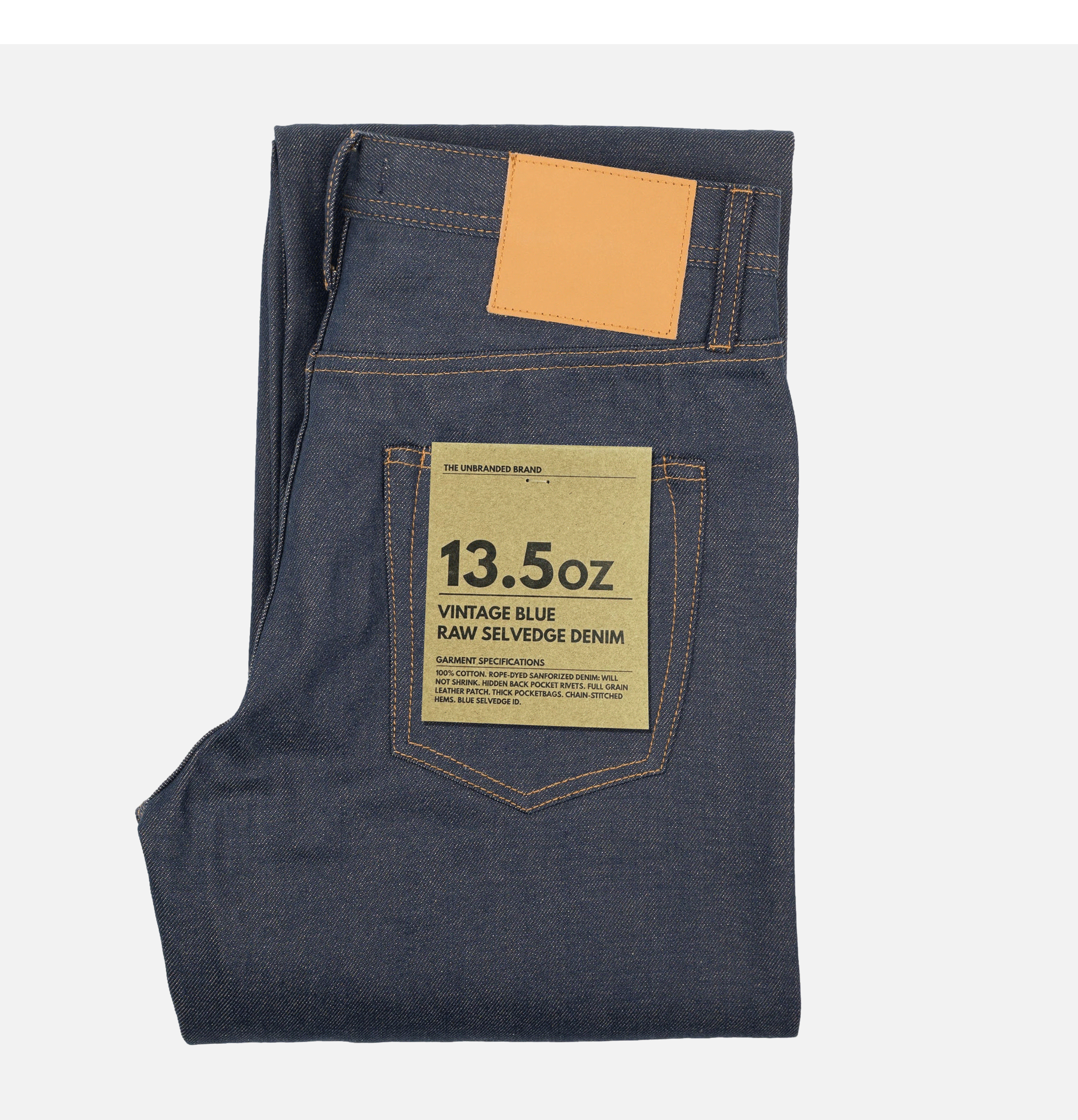 Unbranded Brand UB 754 Wide Fit 13.5 Oz Vintage Blue