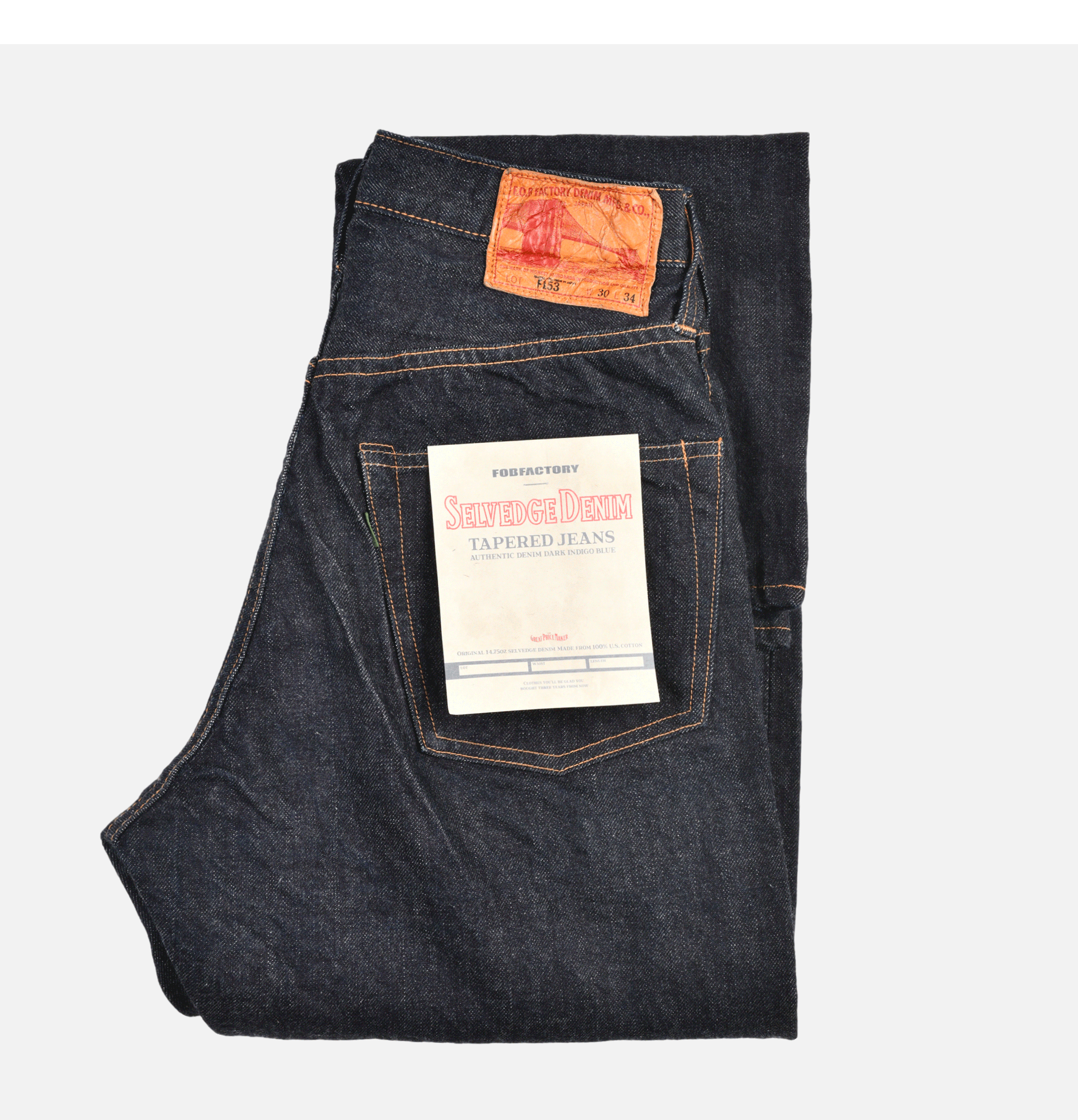 Fob Factory F153 Selvedge Denim Tapered