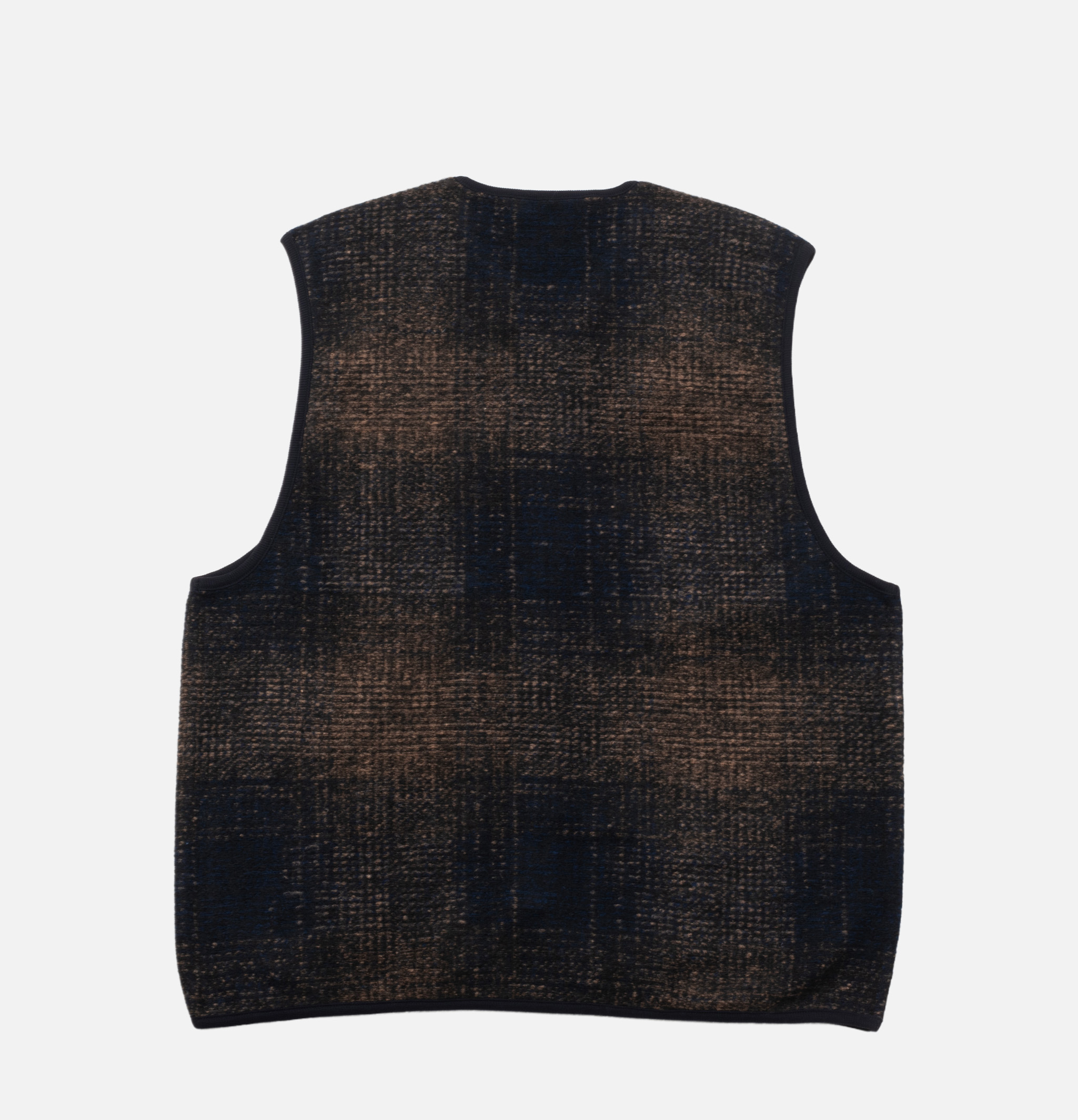 Universal Works Deca Check Waistcoat Blue