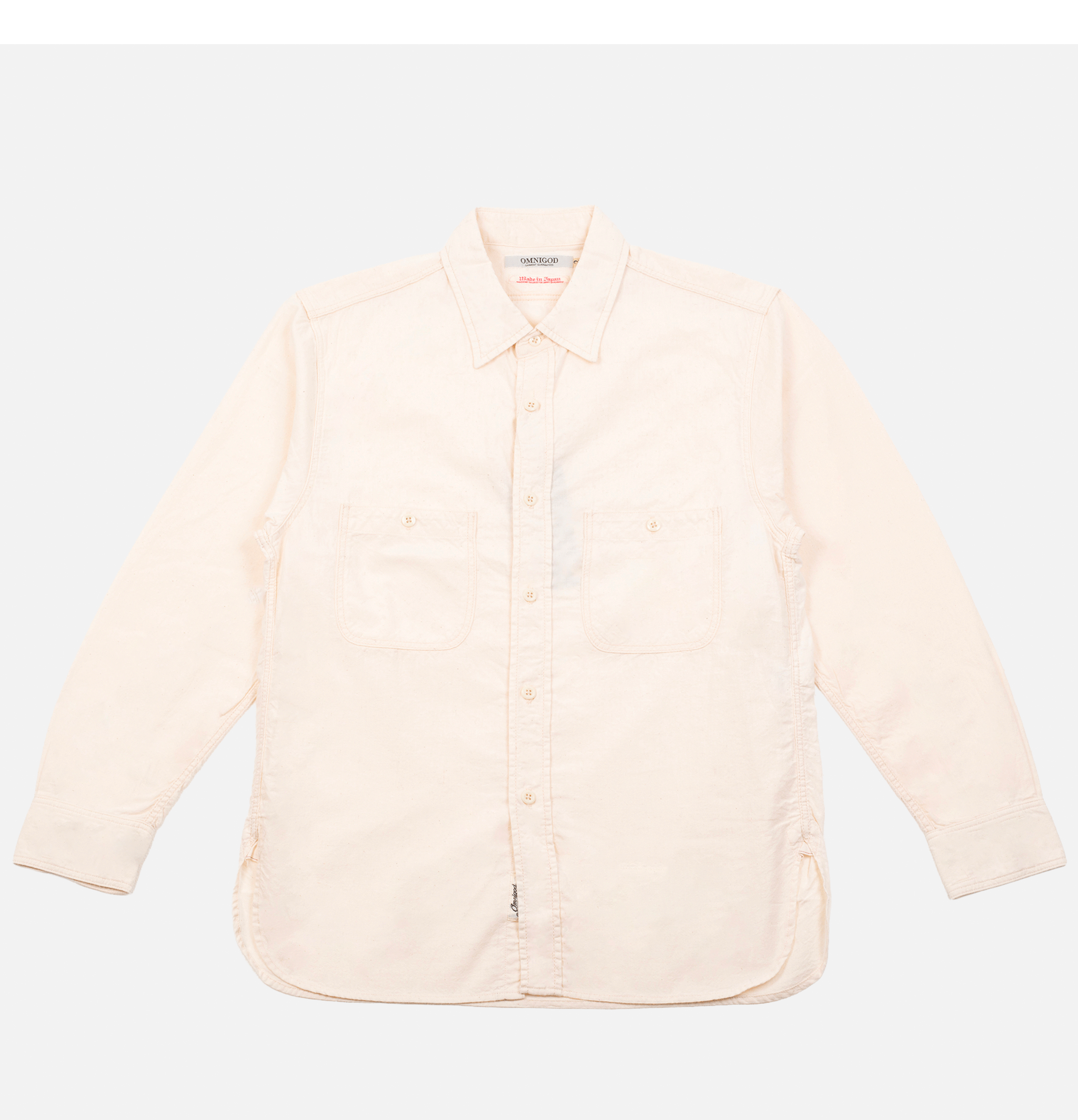 Omnigod White Work Chambray Shirt