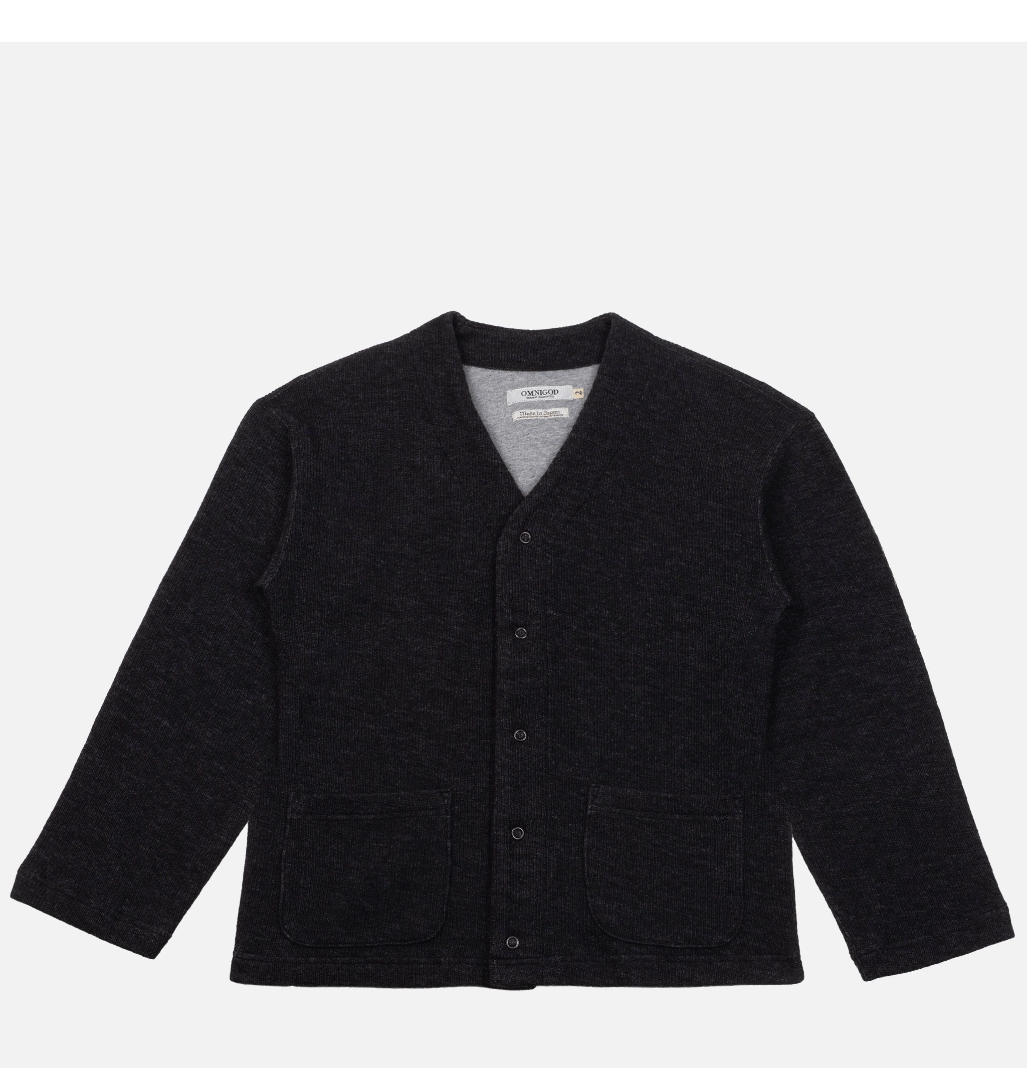 Omnigod Cardigan Col V Charcoal