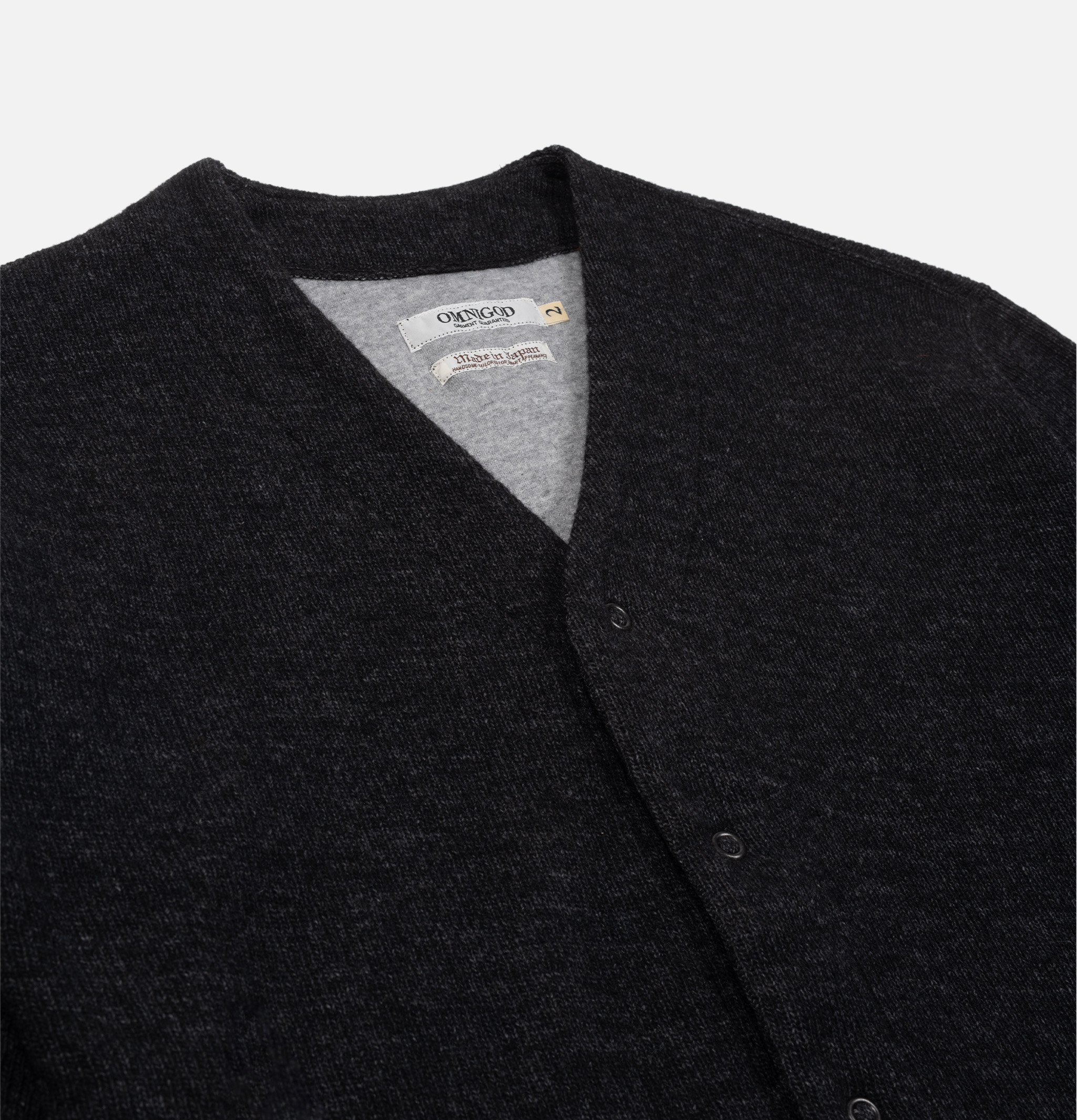 Omnigod Cardigan Col V Charcoal