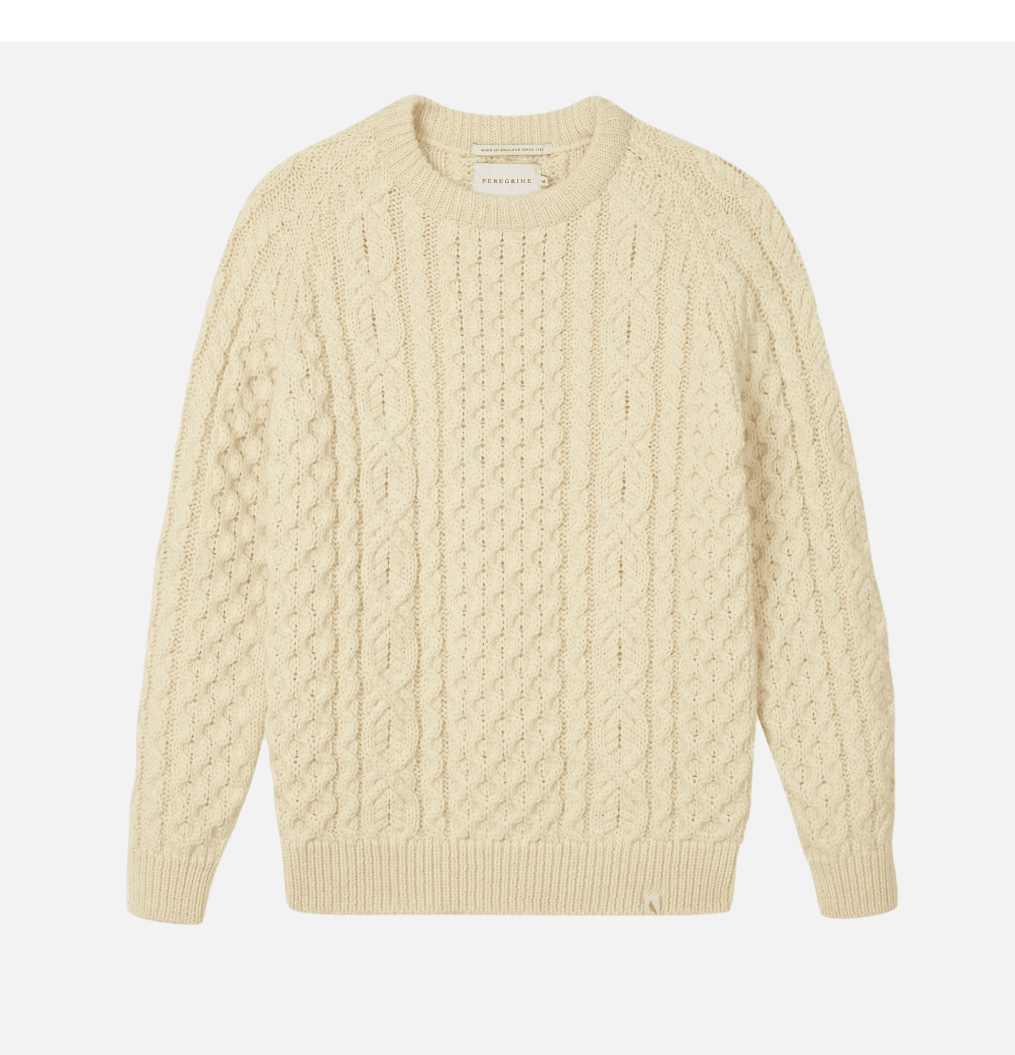 Pull Peregrine UK Hudson Aran Ecru.