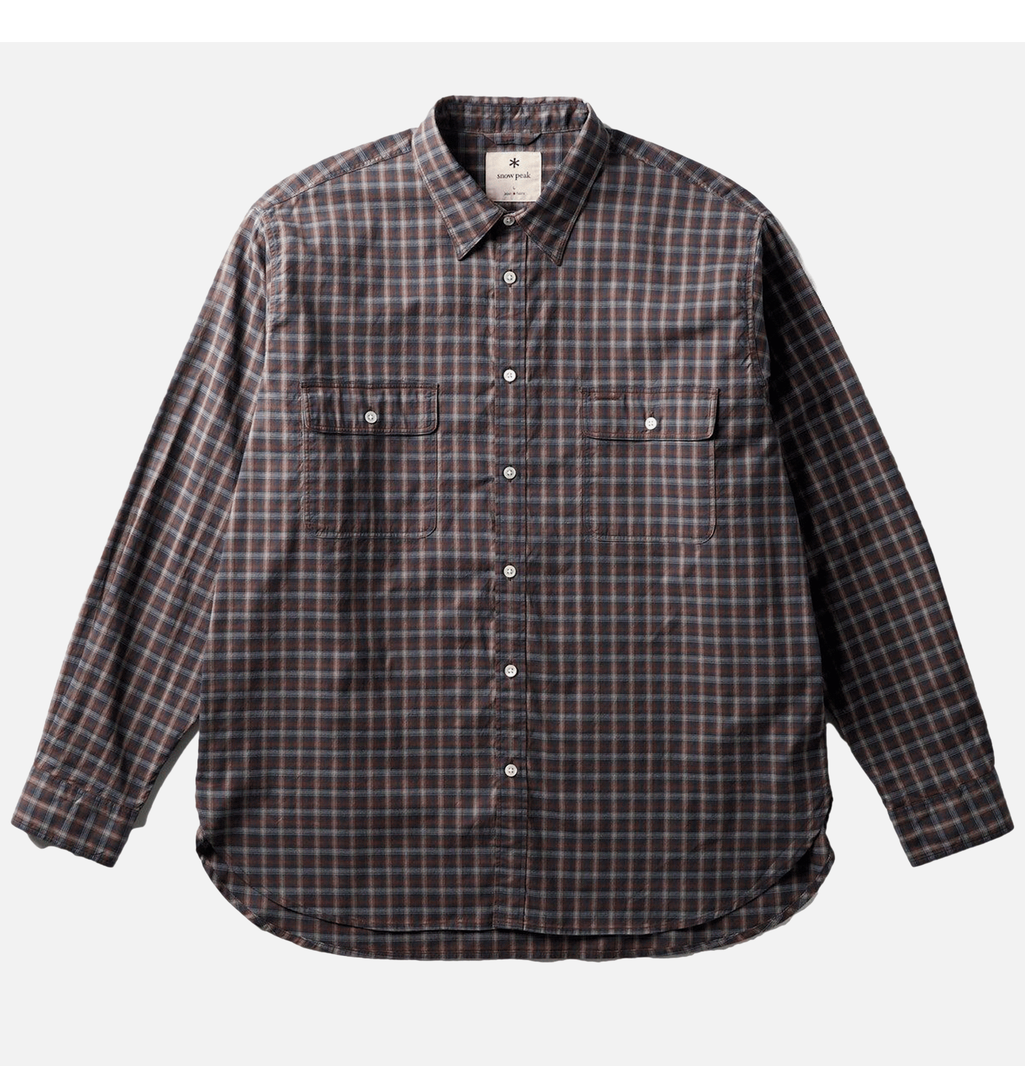 Ombre Check Shirt Brown