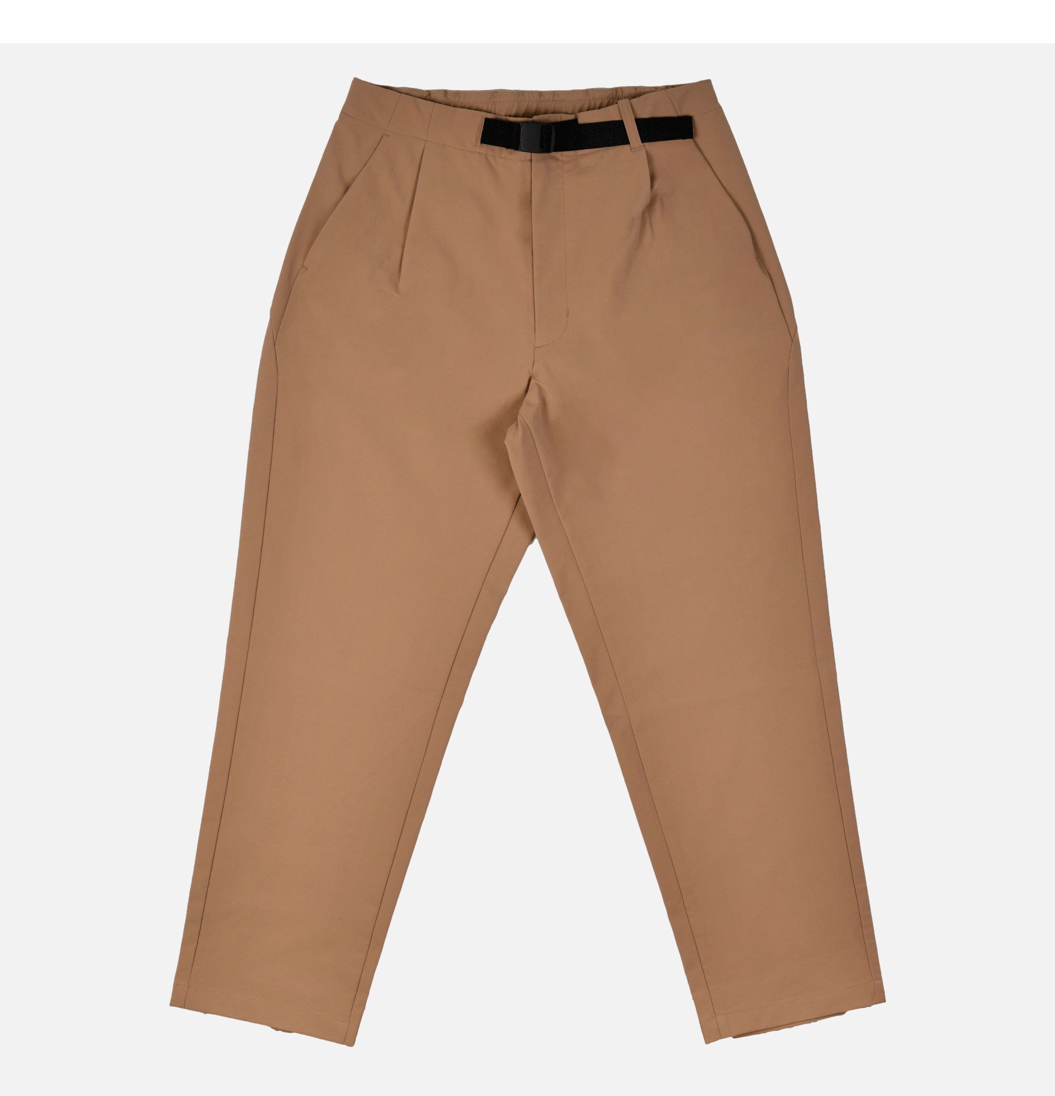 One Tuck Stretch Pants Beige
