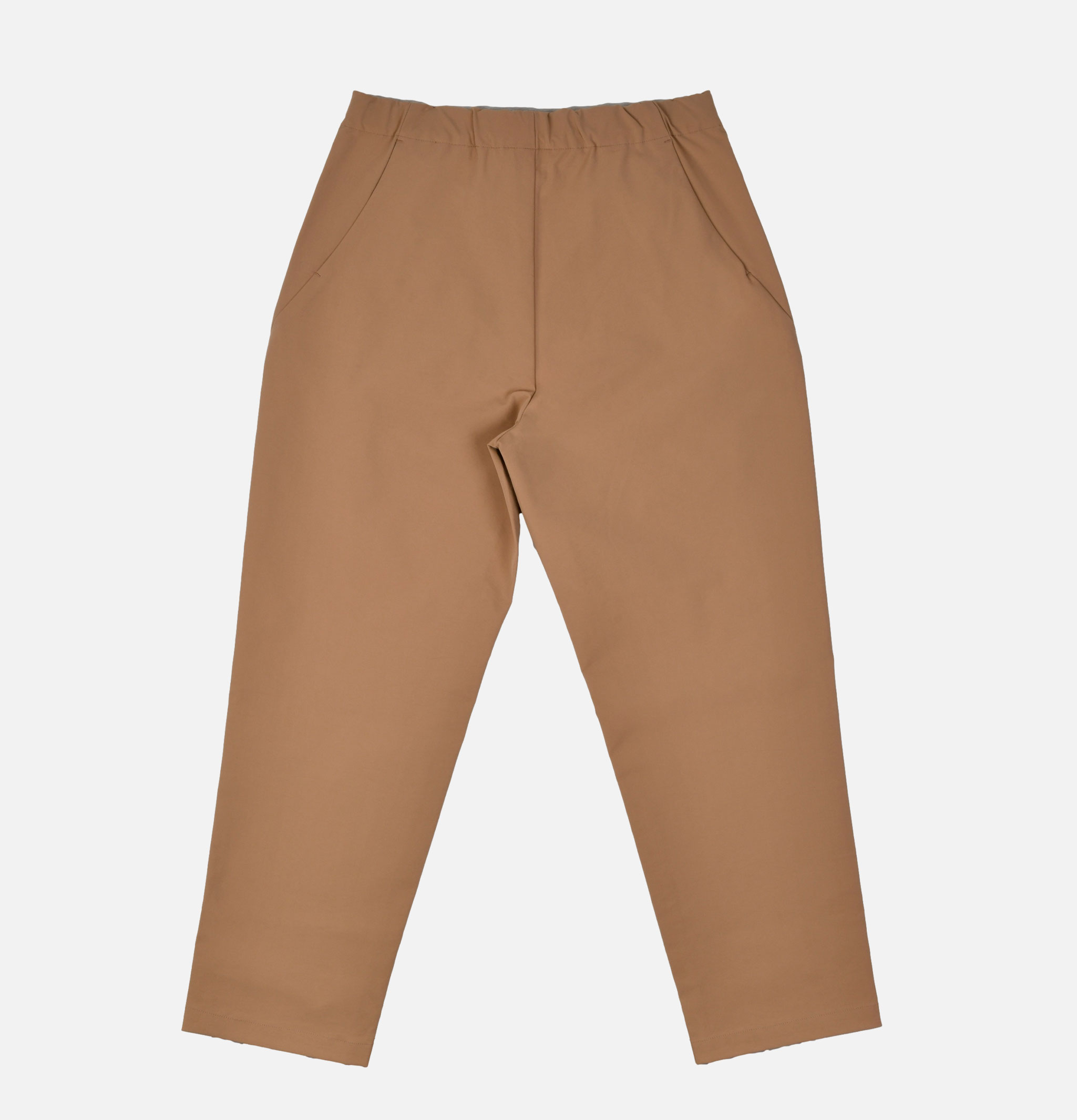 One Tuck Stretch Pants Beige