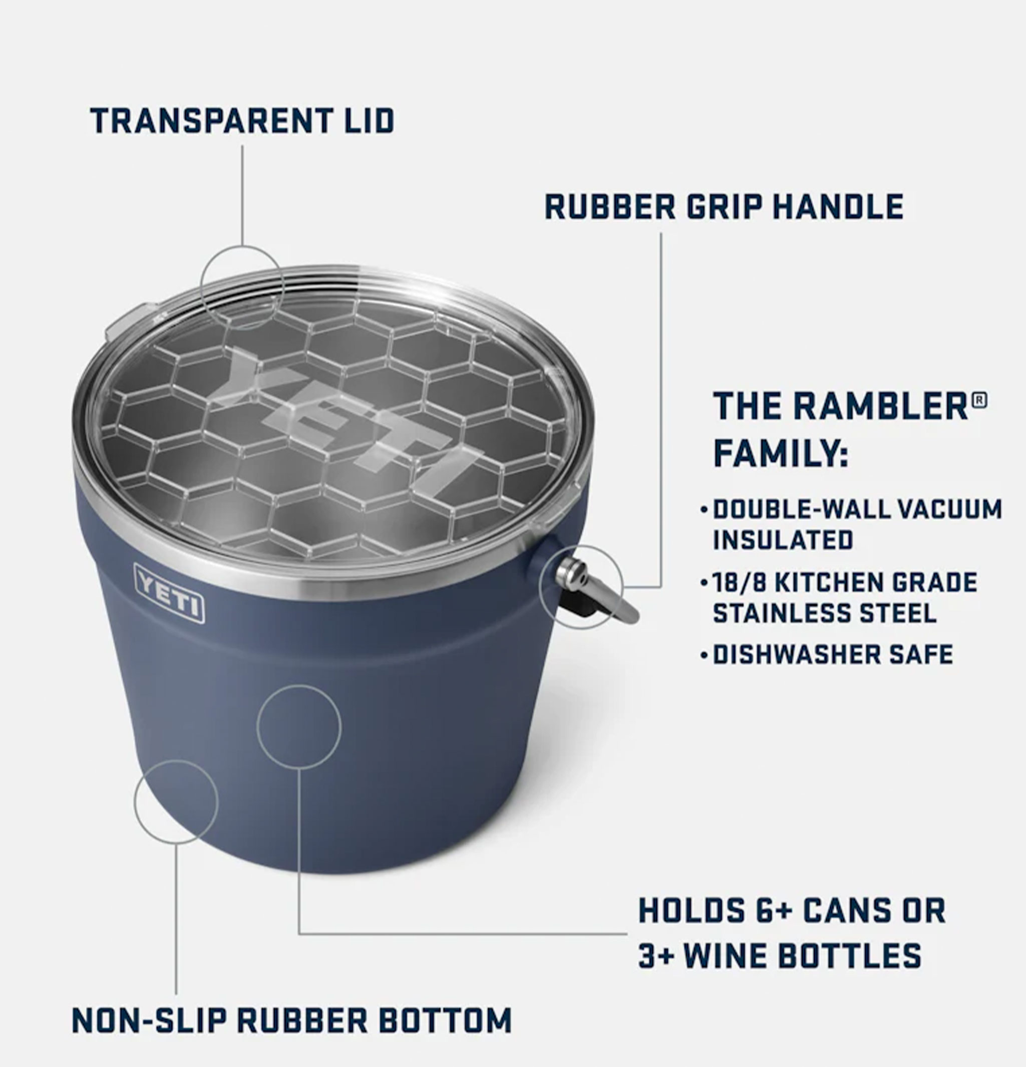 YETI Rambler 7.6 Beverage Bucket Stainless Steel