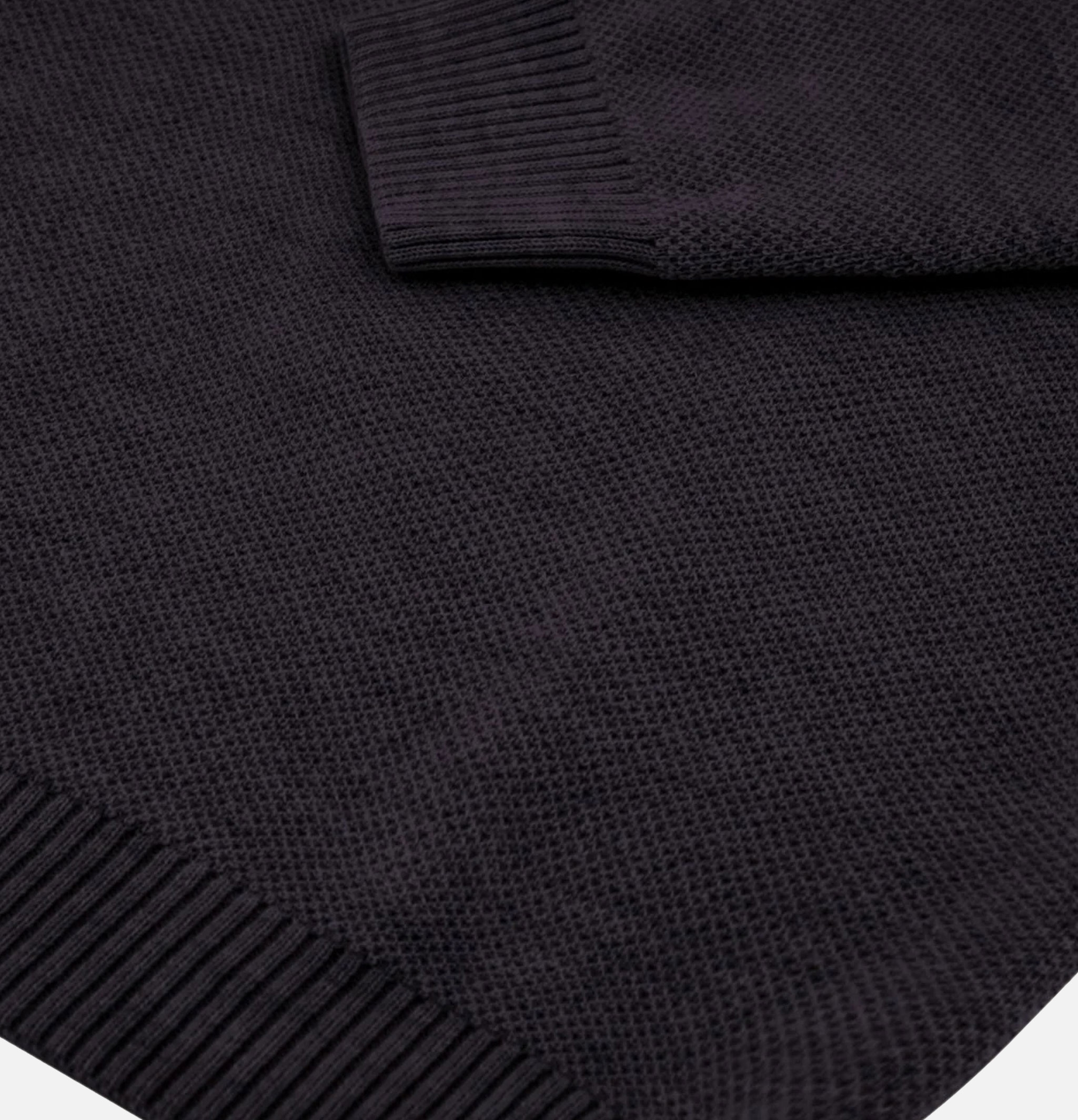 Nitto Knitwear Youri Anthracite Roll Neck Sweater.