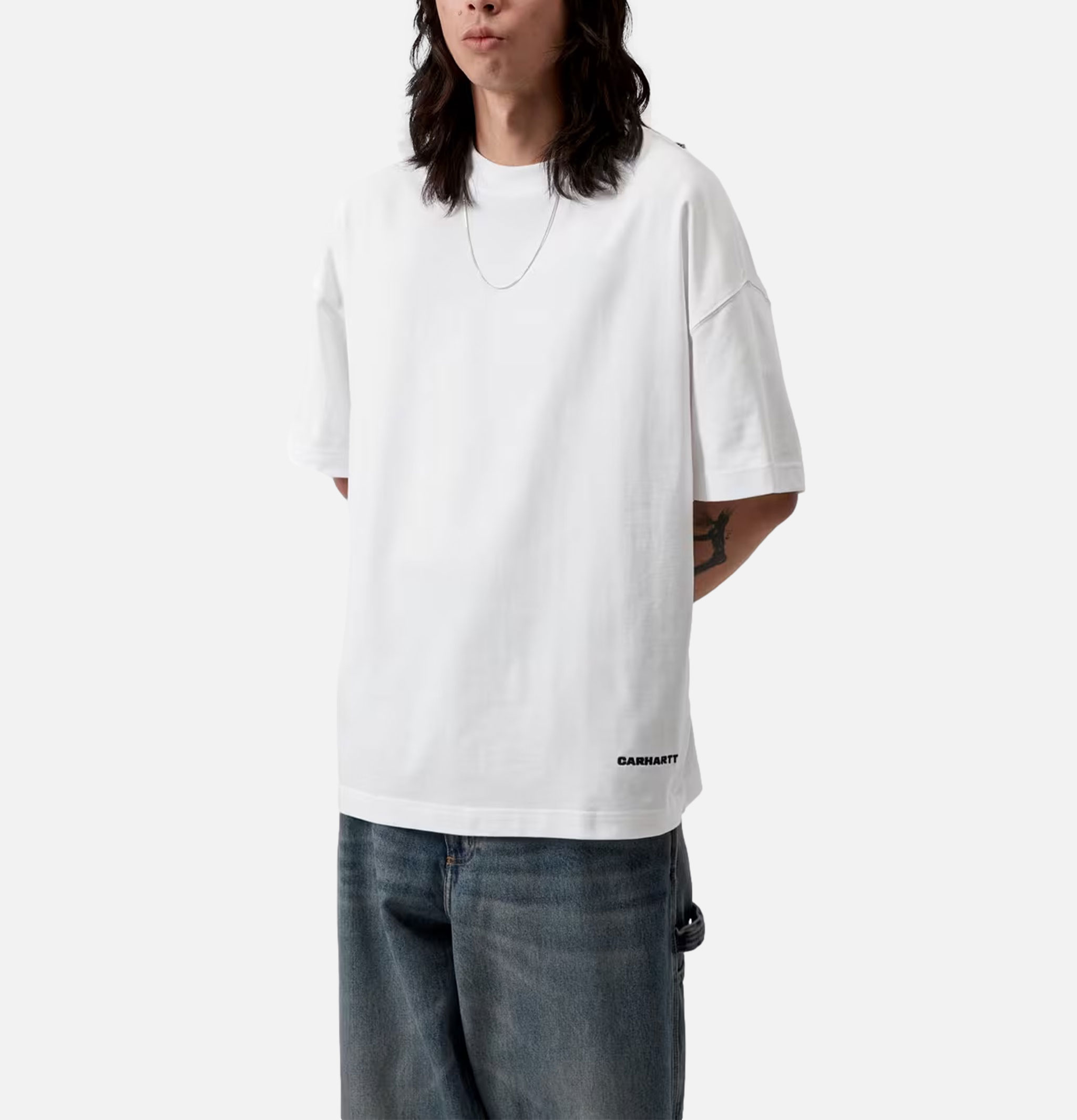 Carhartt WIP T-shirt Link Script Blanc