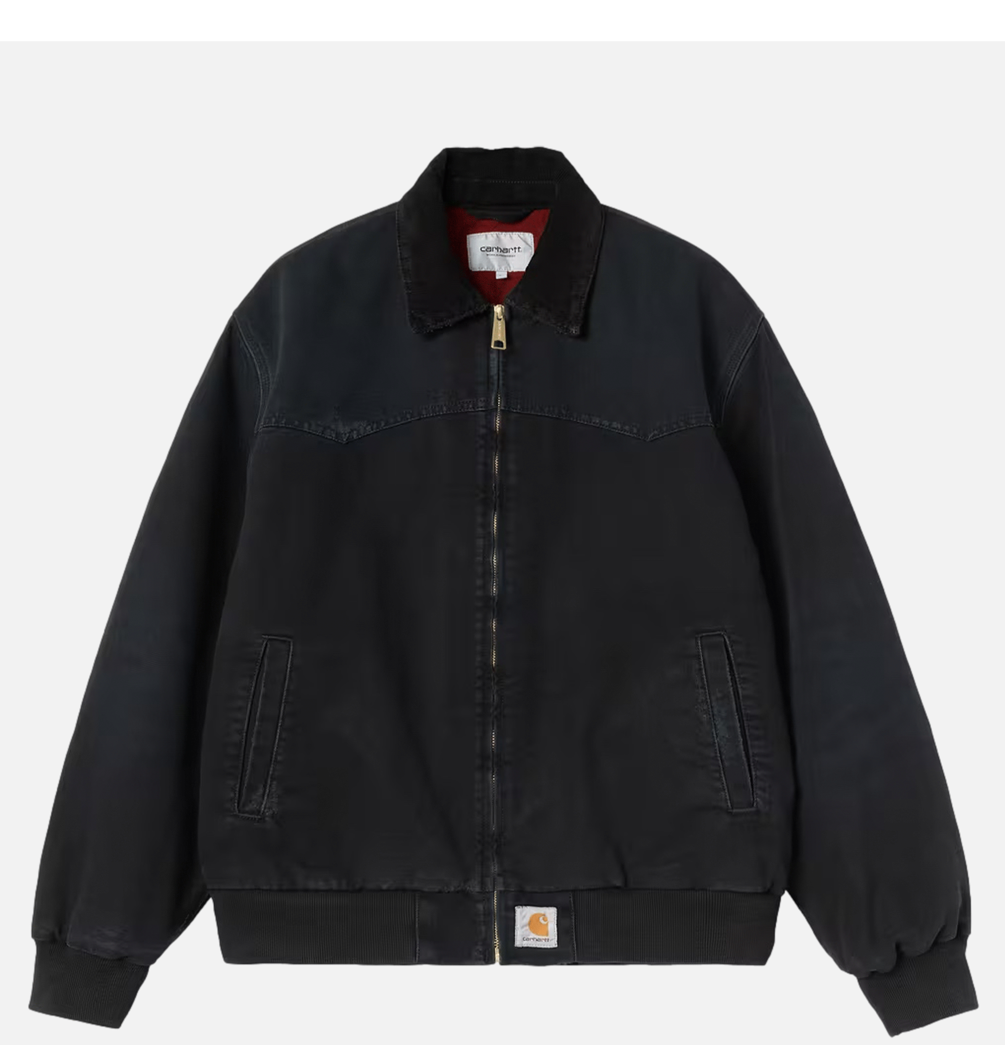 Carhartt WIP Og Santa Fe Black Grind Washed Jacket