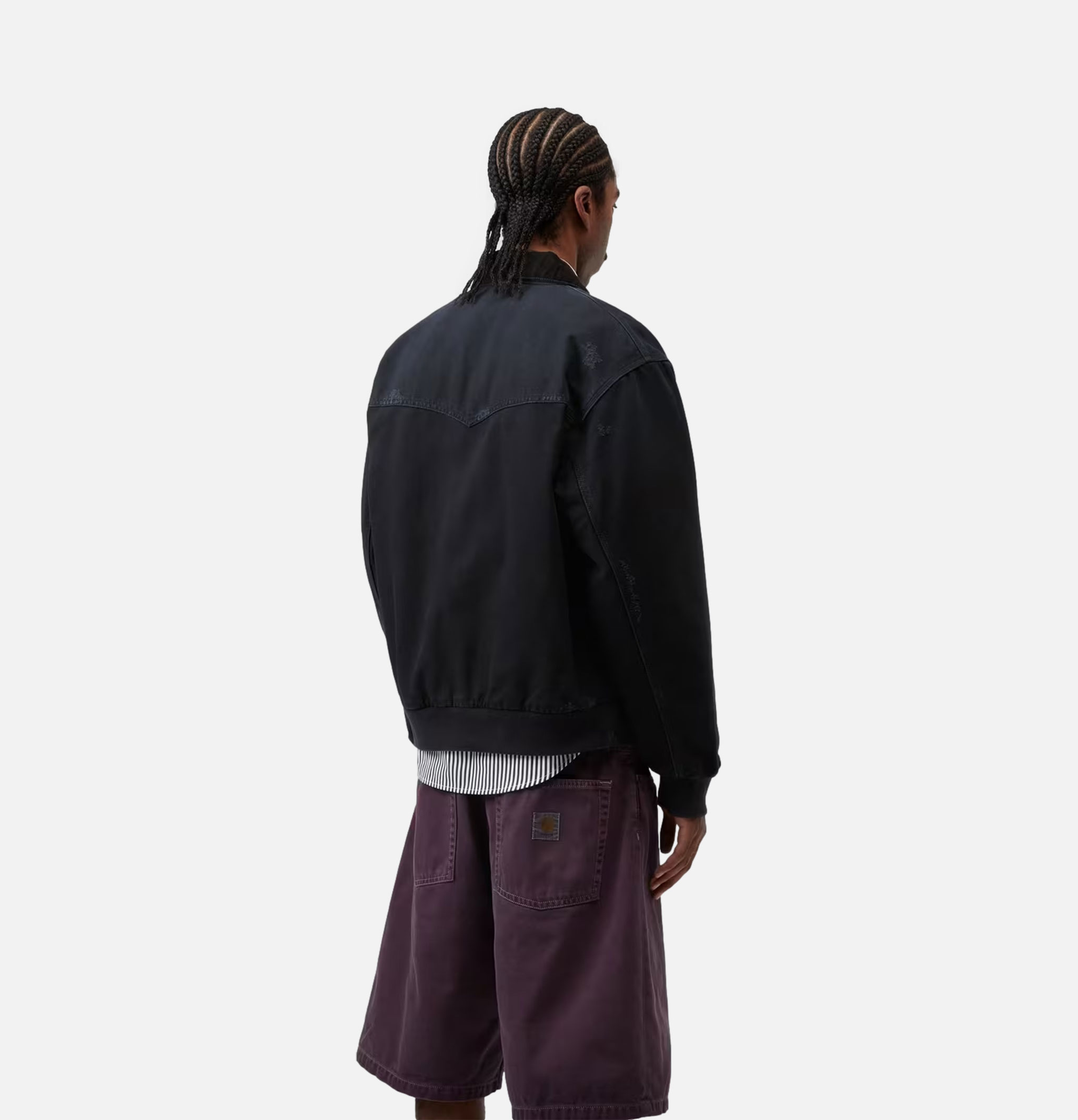 Carhartt WIP Og Santa Fe Black Grind Washed Jacket