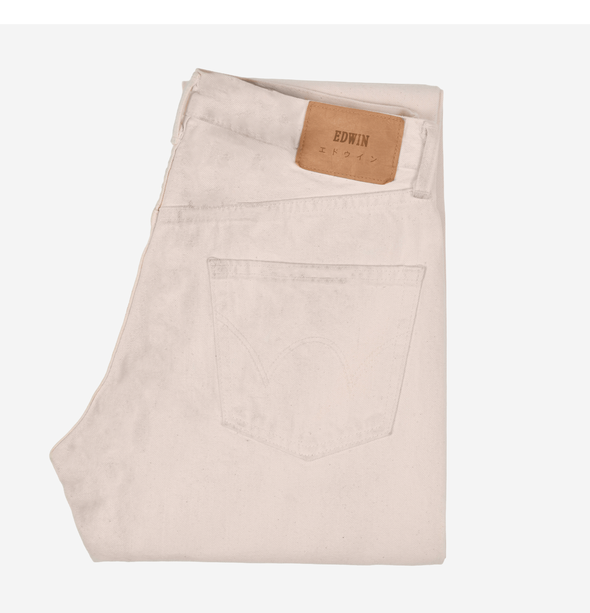 Edwin Jean Japan Regular Tapered Nihon Menpu Rainbow Selvage Natural.