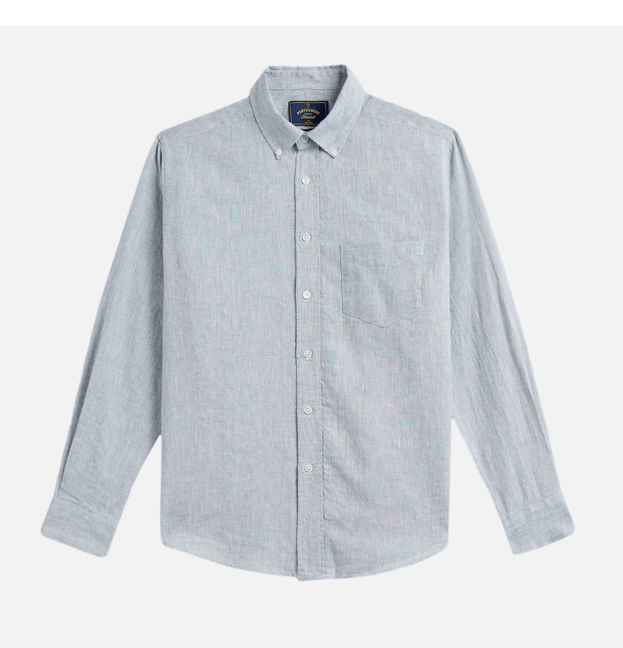 Portuguese Flannel Chemise Granular Bleu