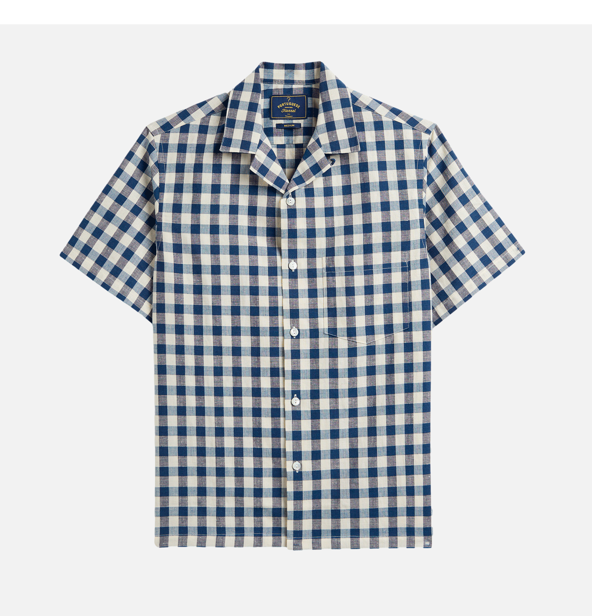 Portuguese Flannel Chemise Midwest Bleu
