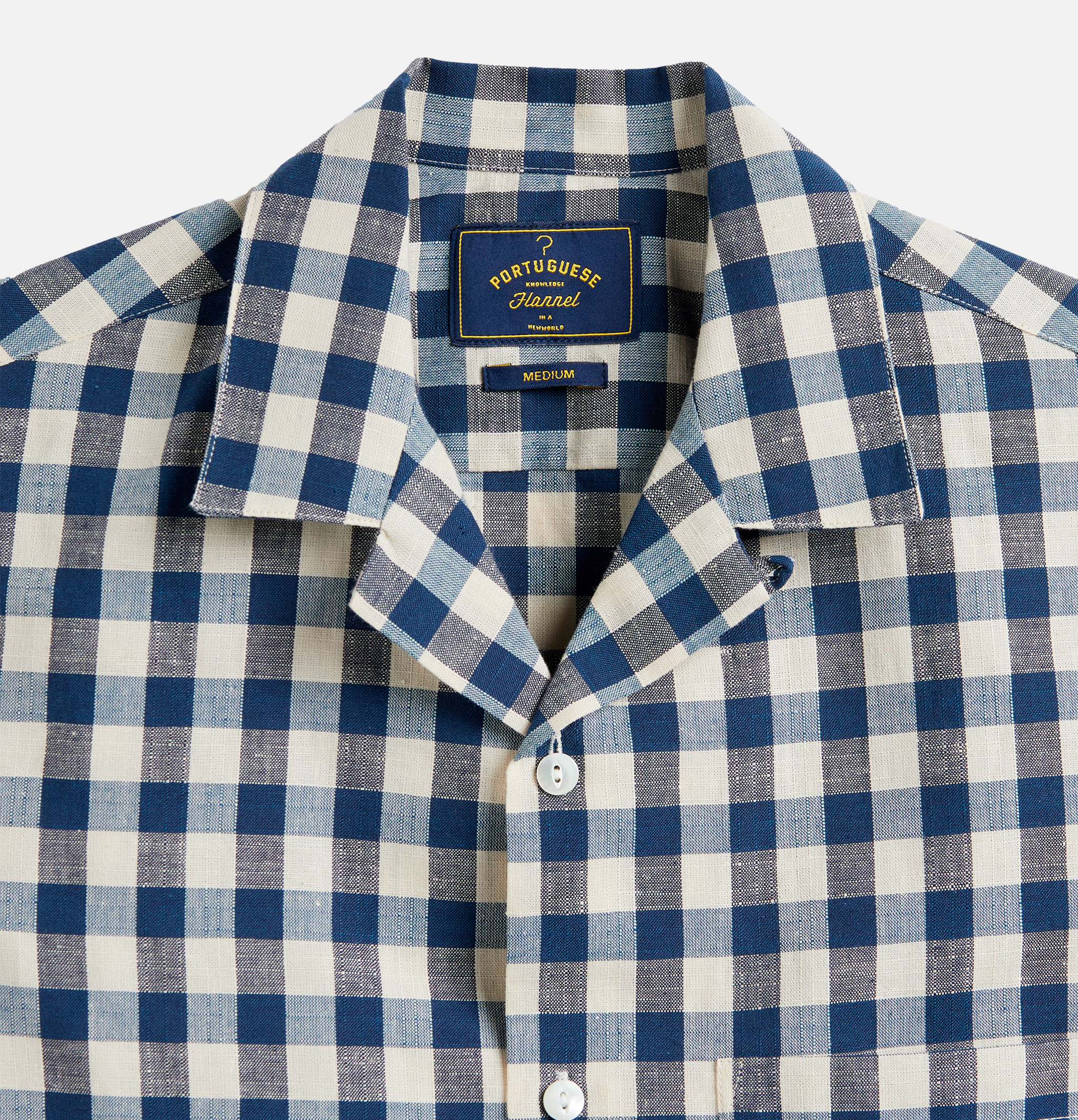 Portuguese Flannel Chemise Midwest Bleu