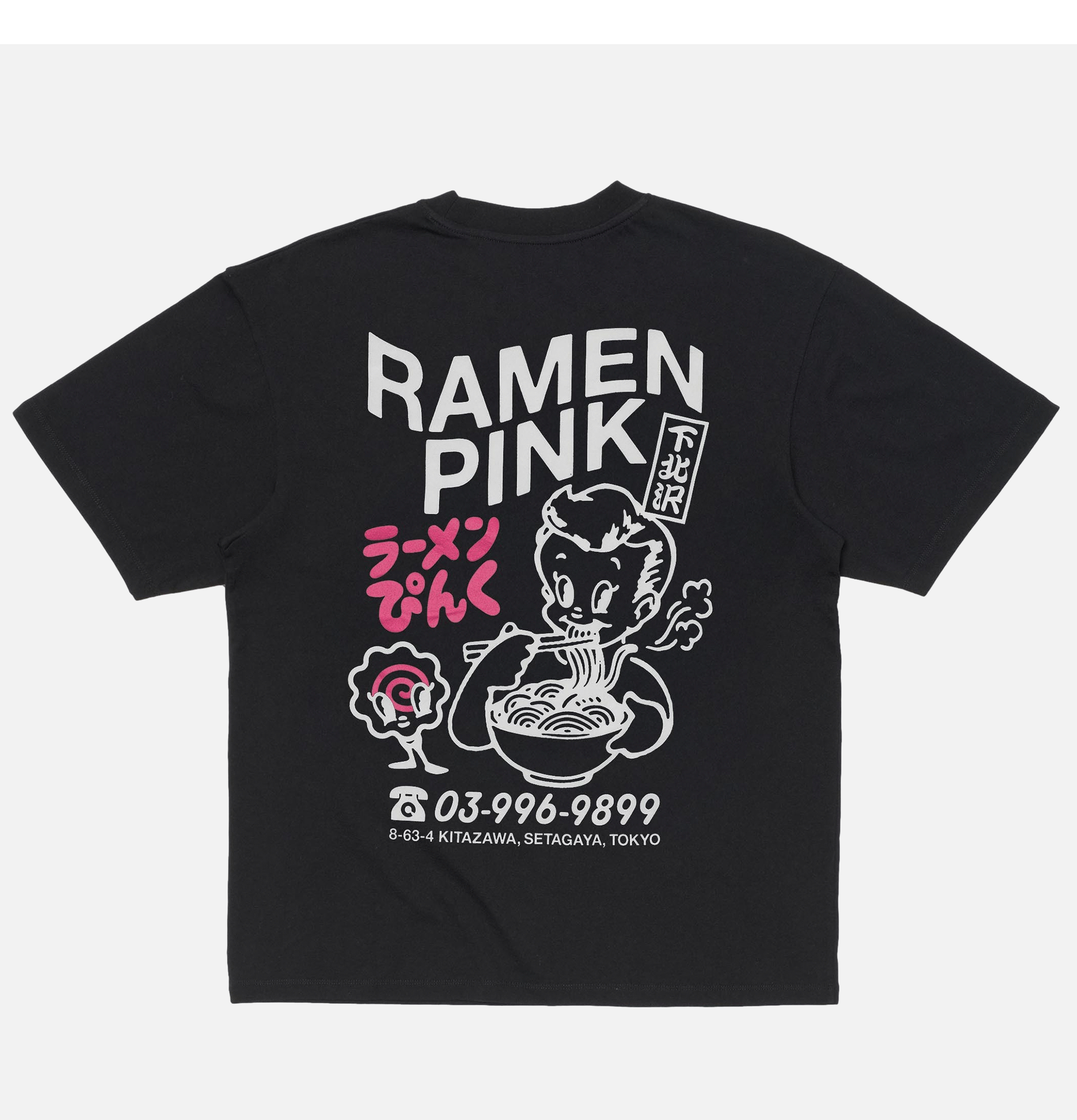 Edwin Ramen Pink T-shirt Black