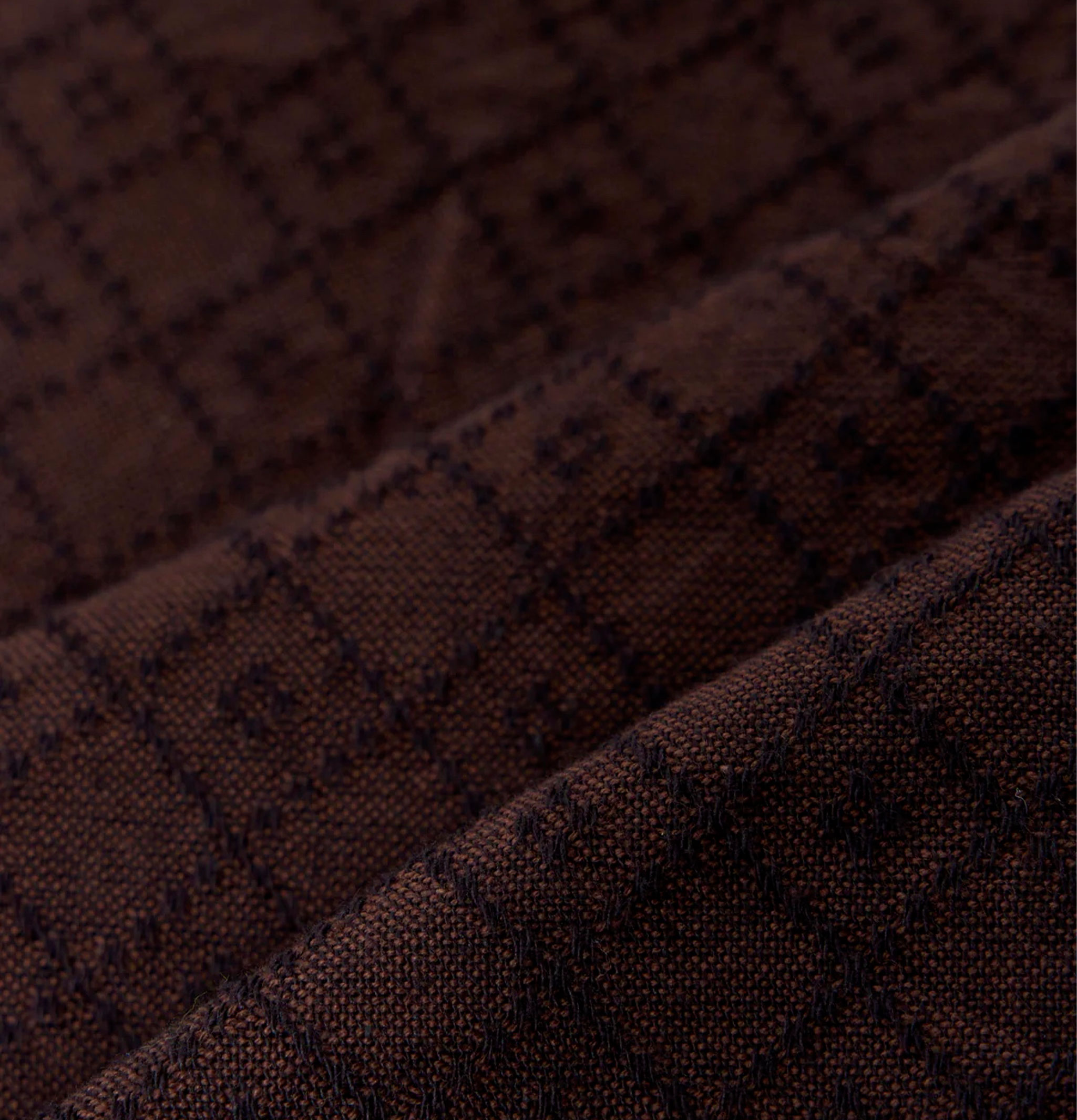 Universal Works Deck Shirt Diamond Dobby Brown