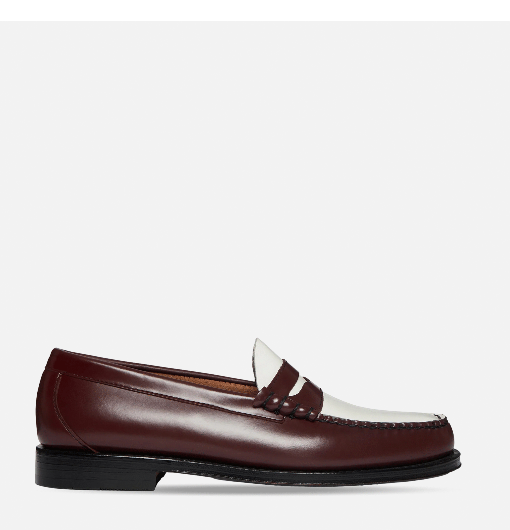 G.H. Bass Weejuns Larson Penny Loafers Wine & White