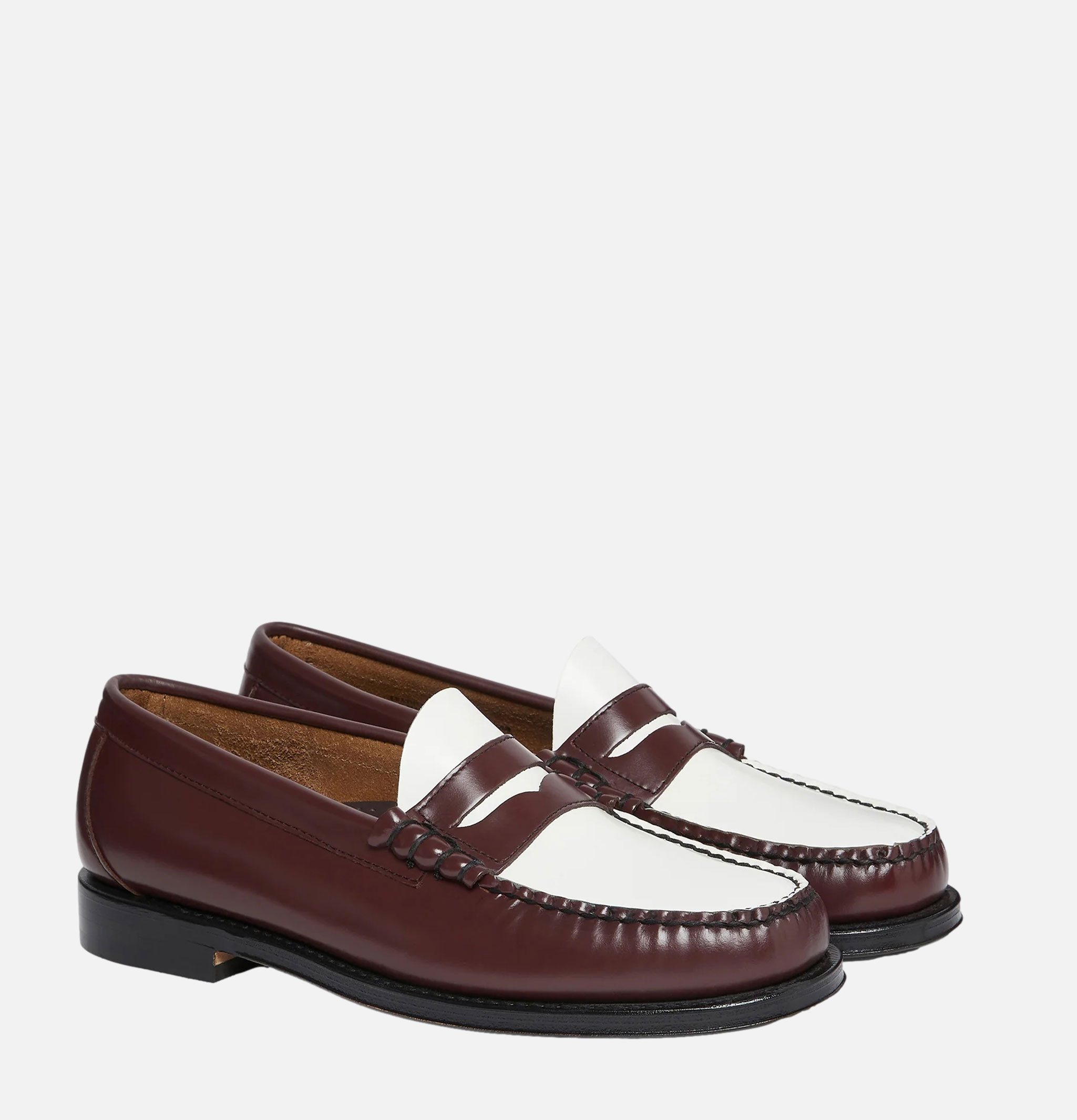 G.H. Bass Weejuns Larson Penny Loafers Wine et Blanc