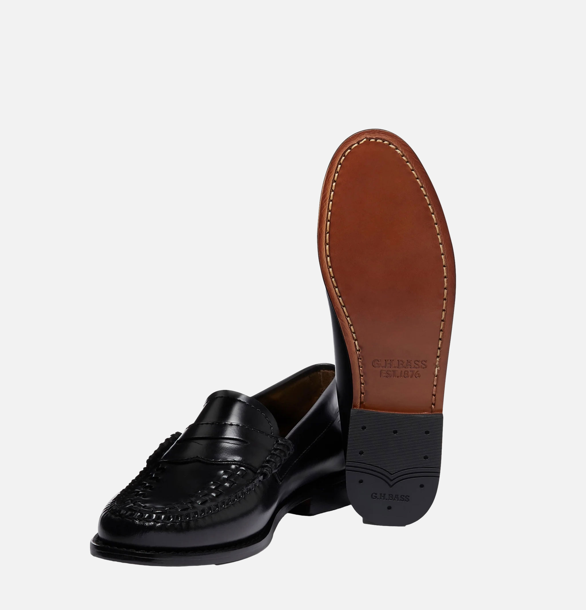 Chaussures Femme G.H Bass Weejuns Weave Penny Loafer Noir