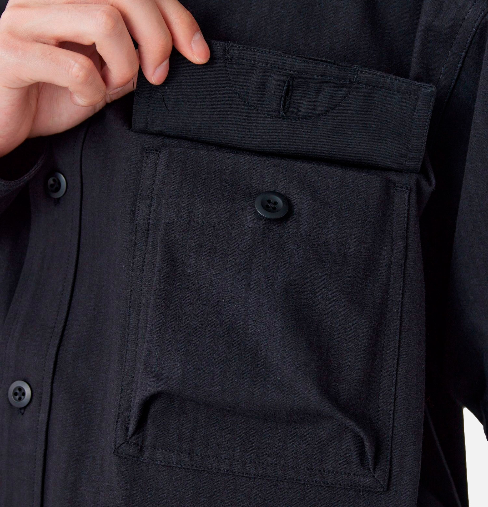 Snow Peak Takibi Herring Shirt Jkt Black