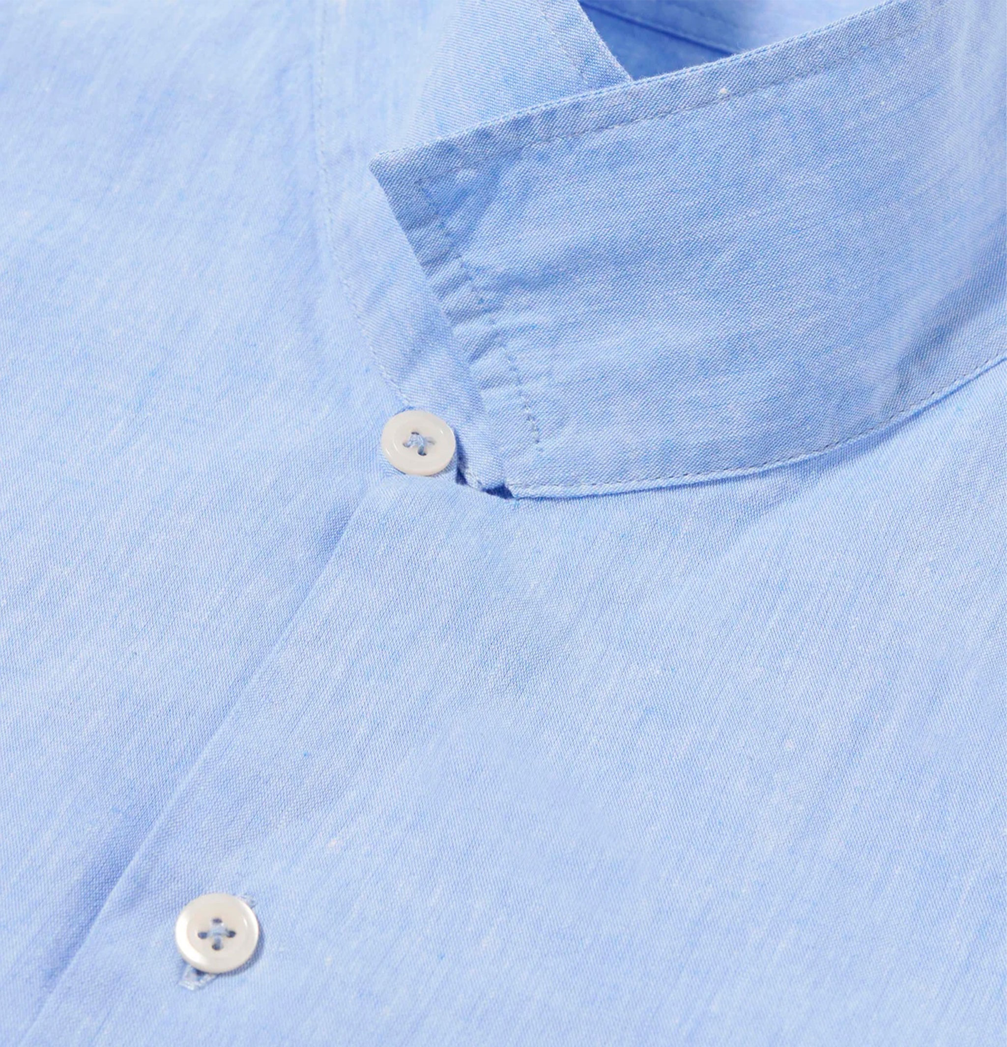 Universal Works Road Shirt Sido Linen Mix Sky blue