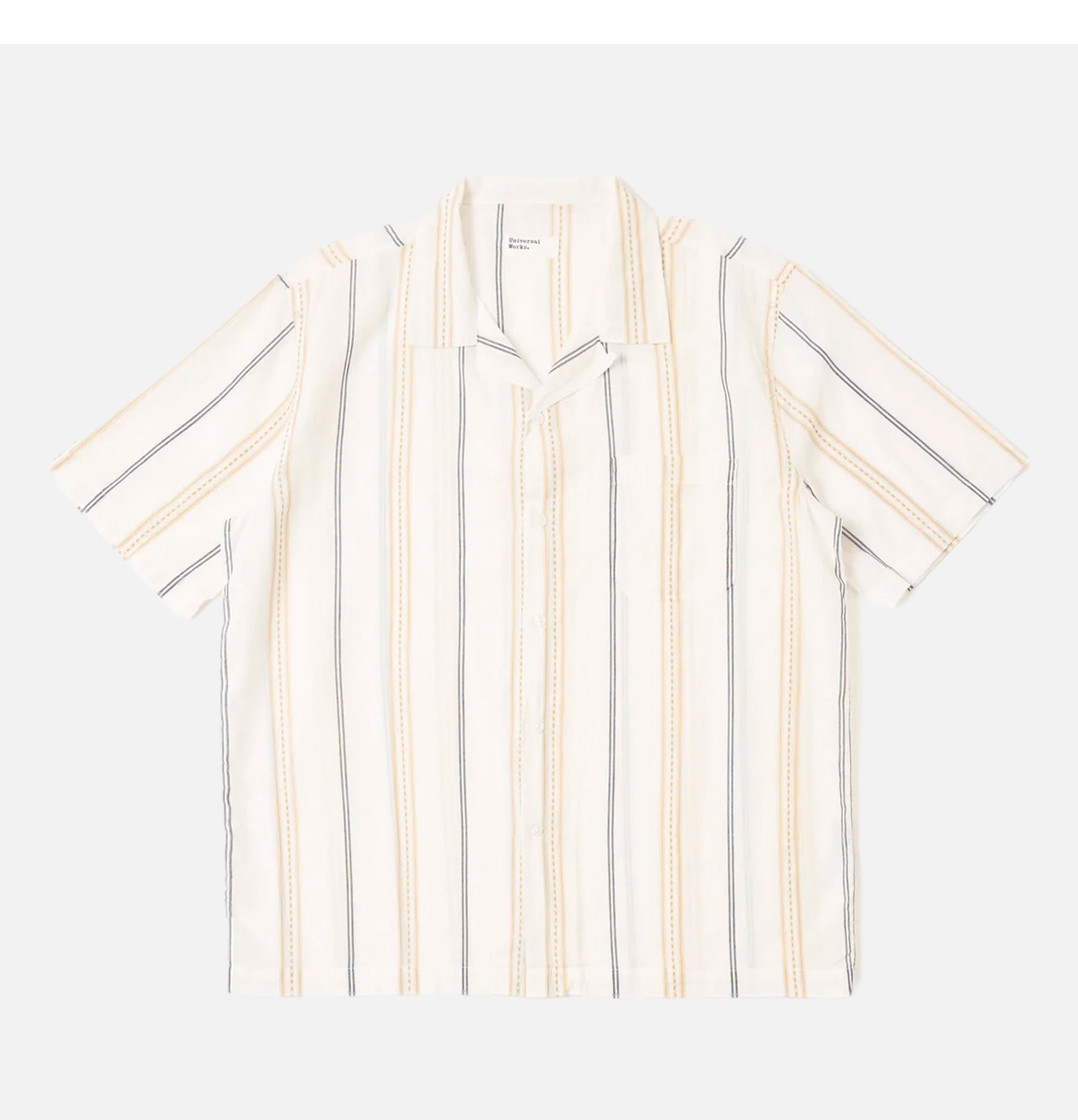 Universal Works Road Shirt Hendrix Stripe Ecru