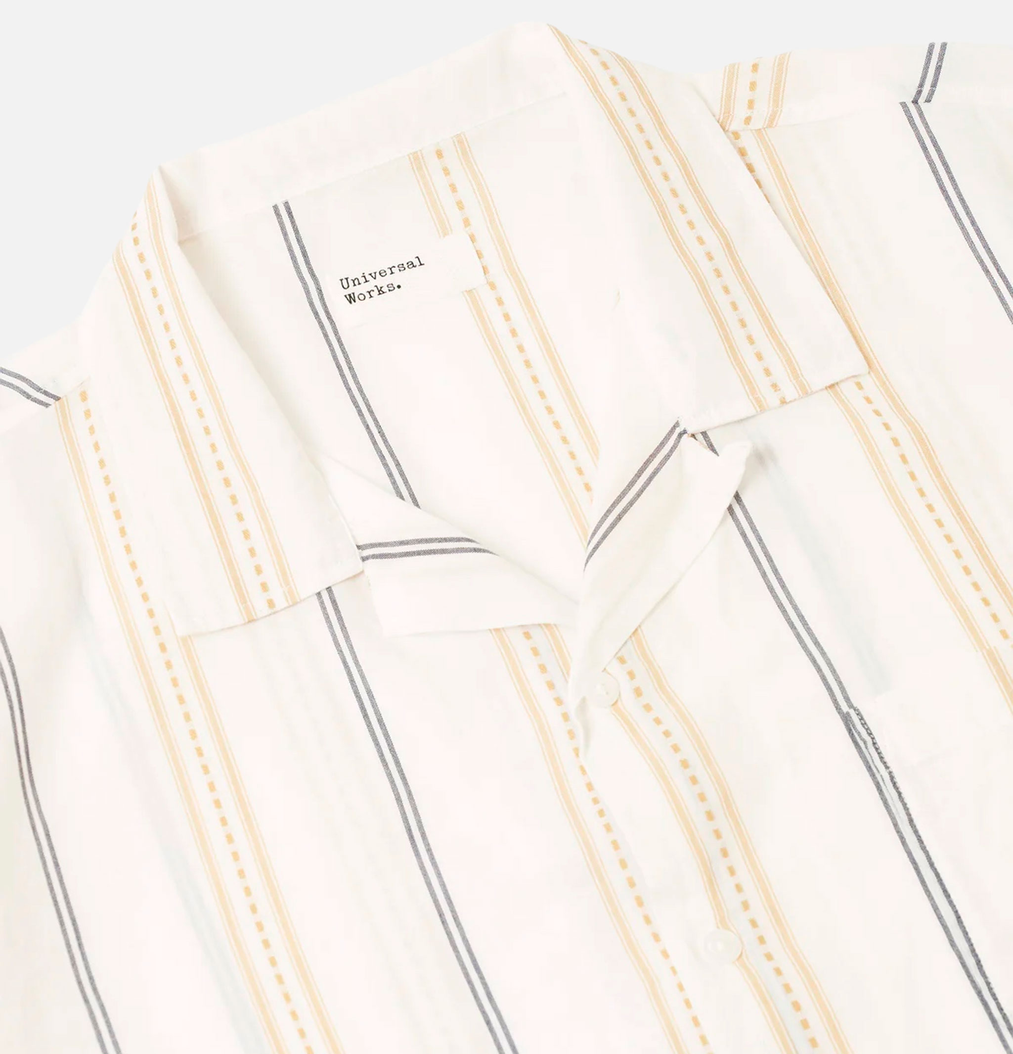 Universal Works Road Shirt Hendrix Stripe Ecru