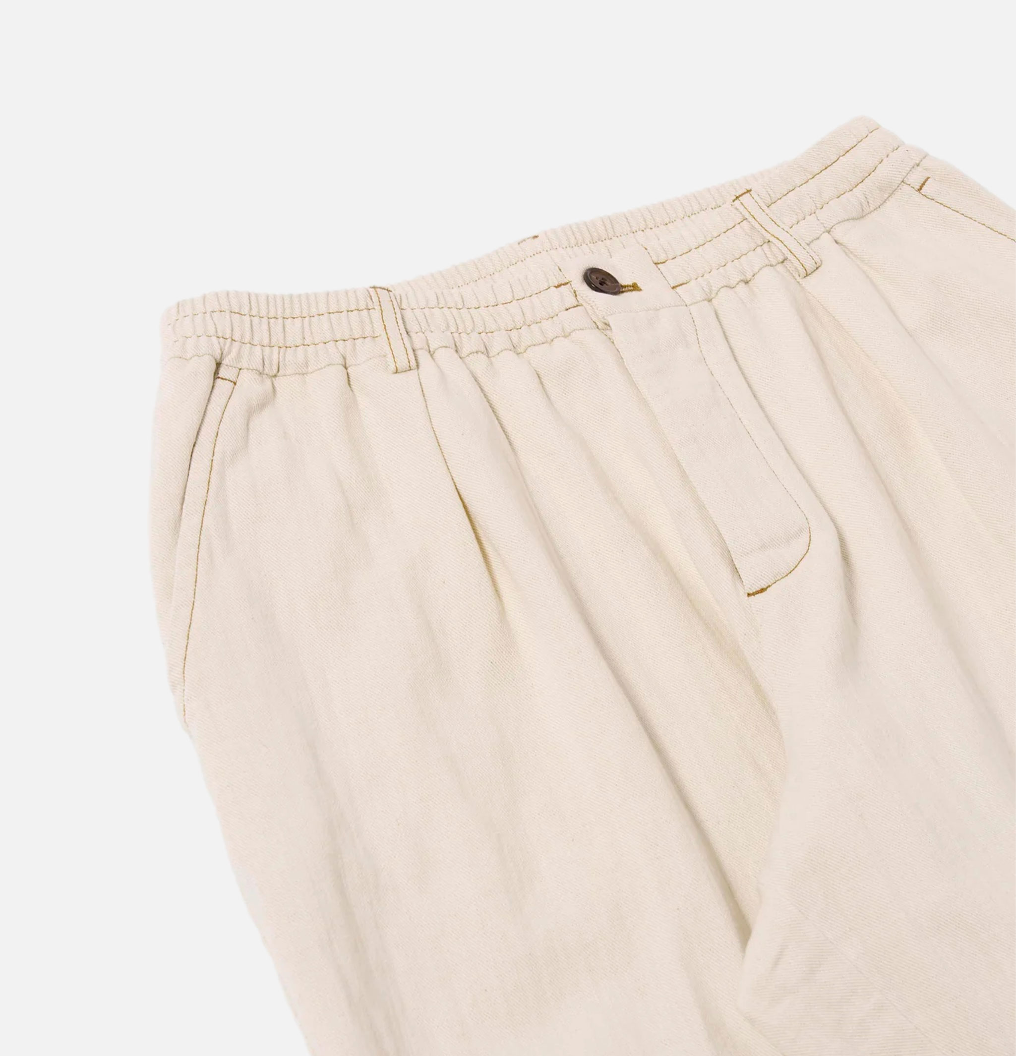 Universal Works Pleated Track Koko Cotlin Ecru