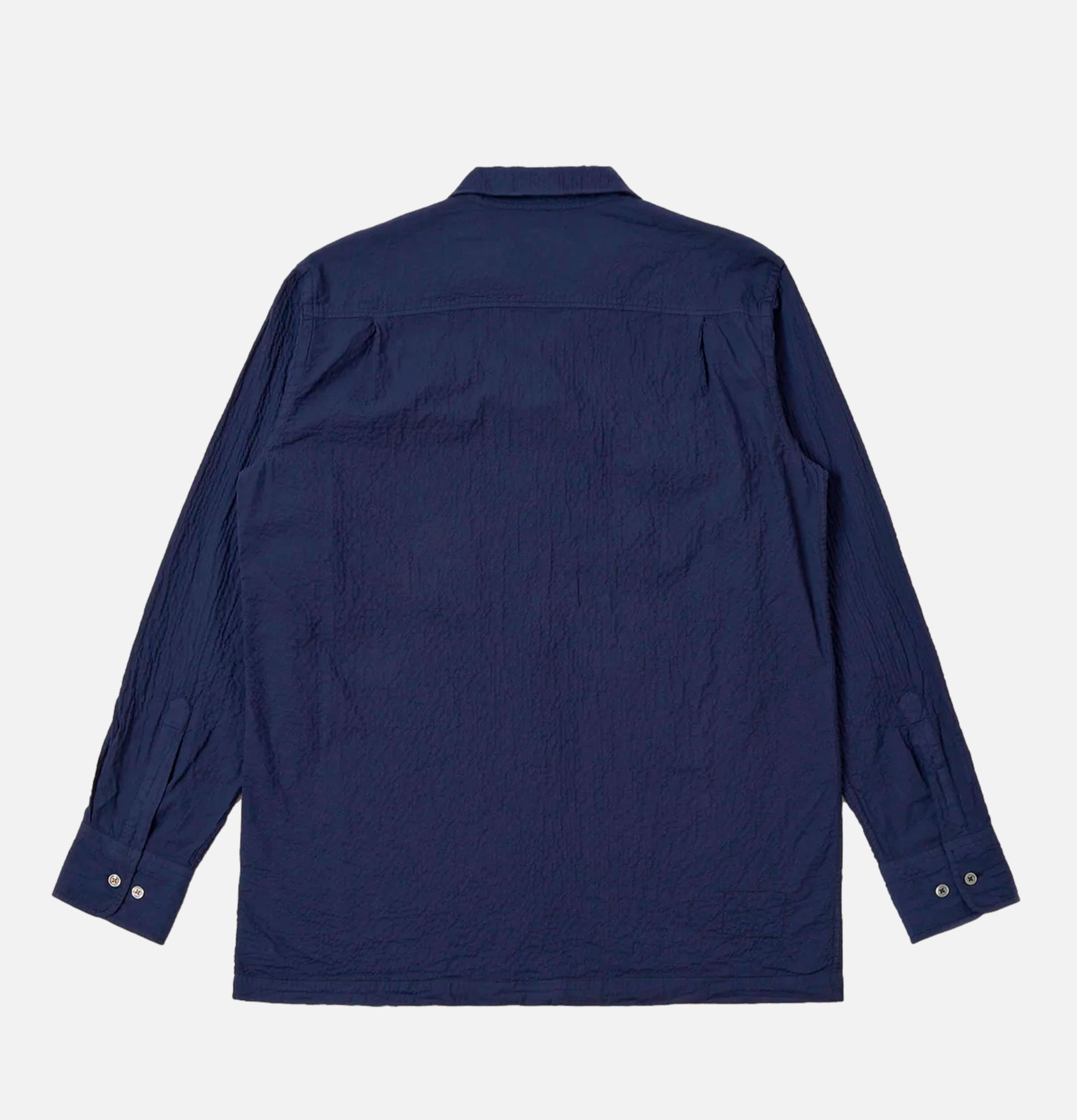 Universal Works Lucky Shirt Seersucker Navy