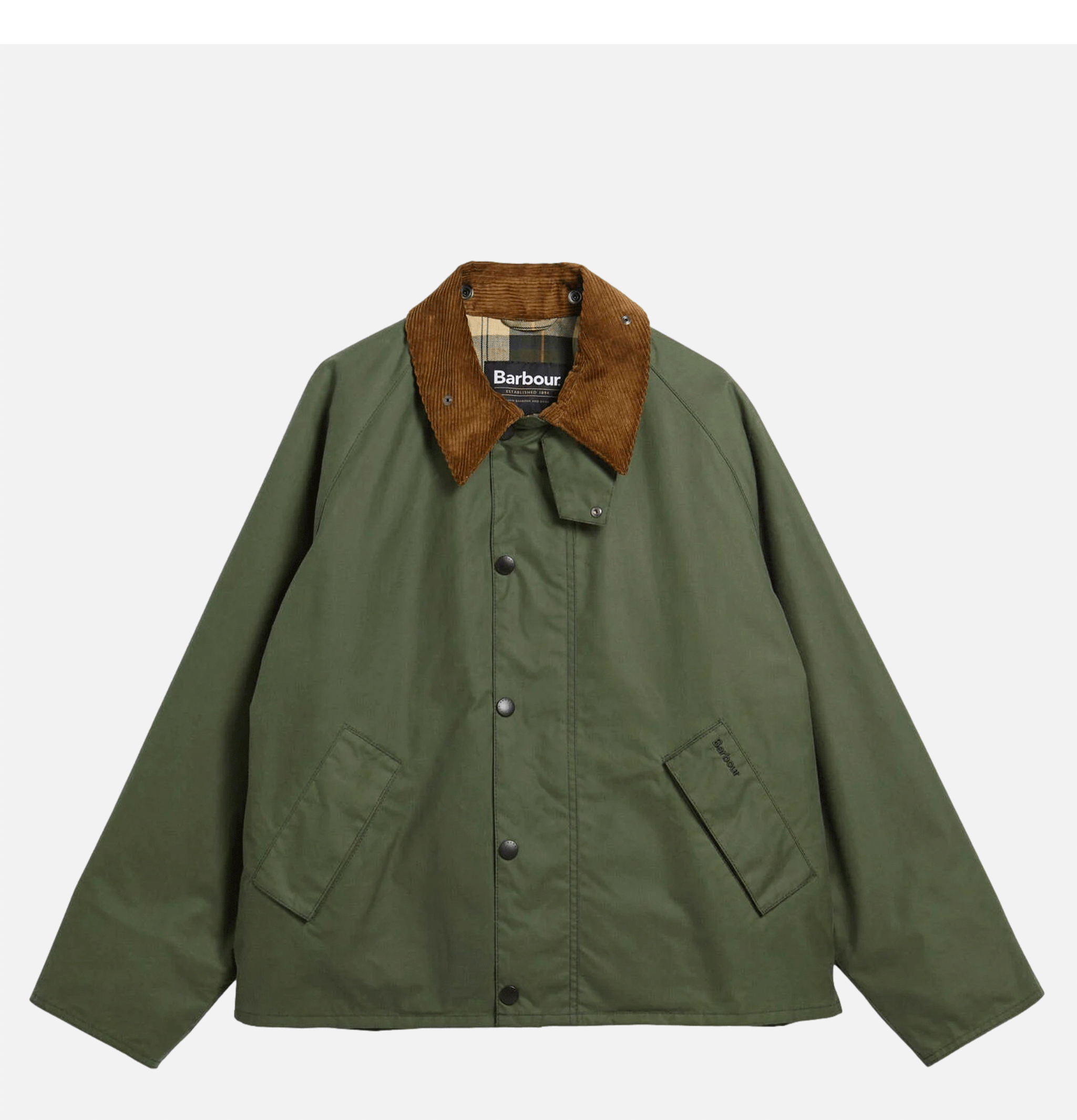 Barbour Transport Wax Jacket Light Moss