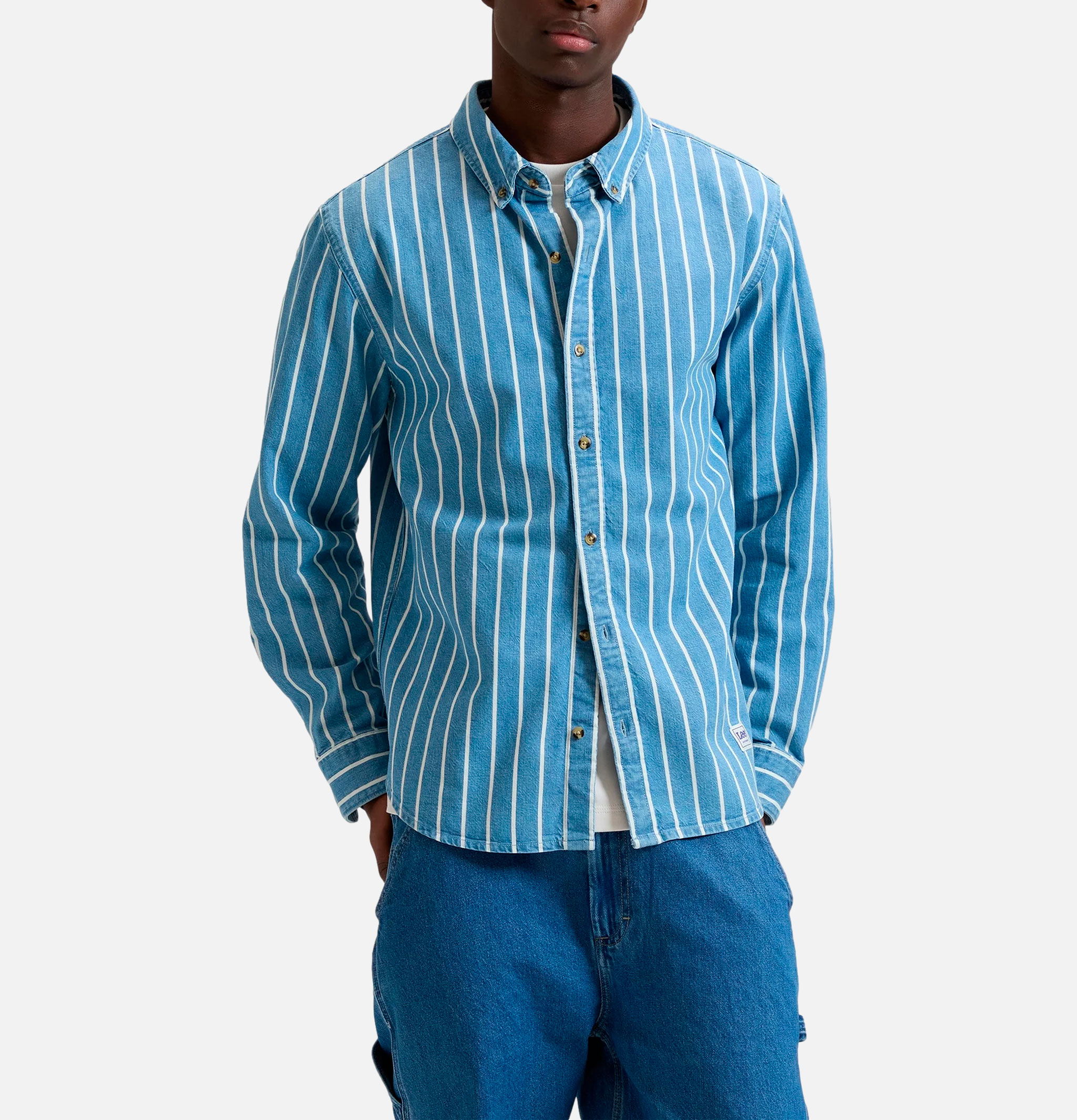Lee Workwear Button-Down Denim Stripes