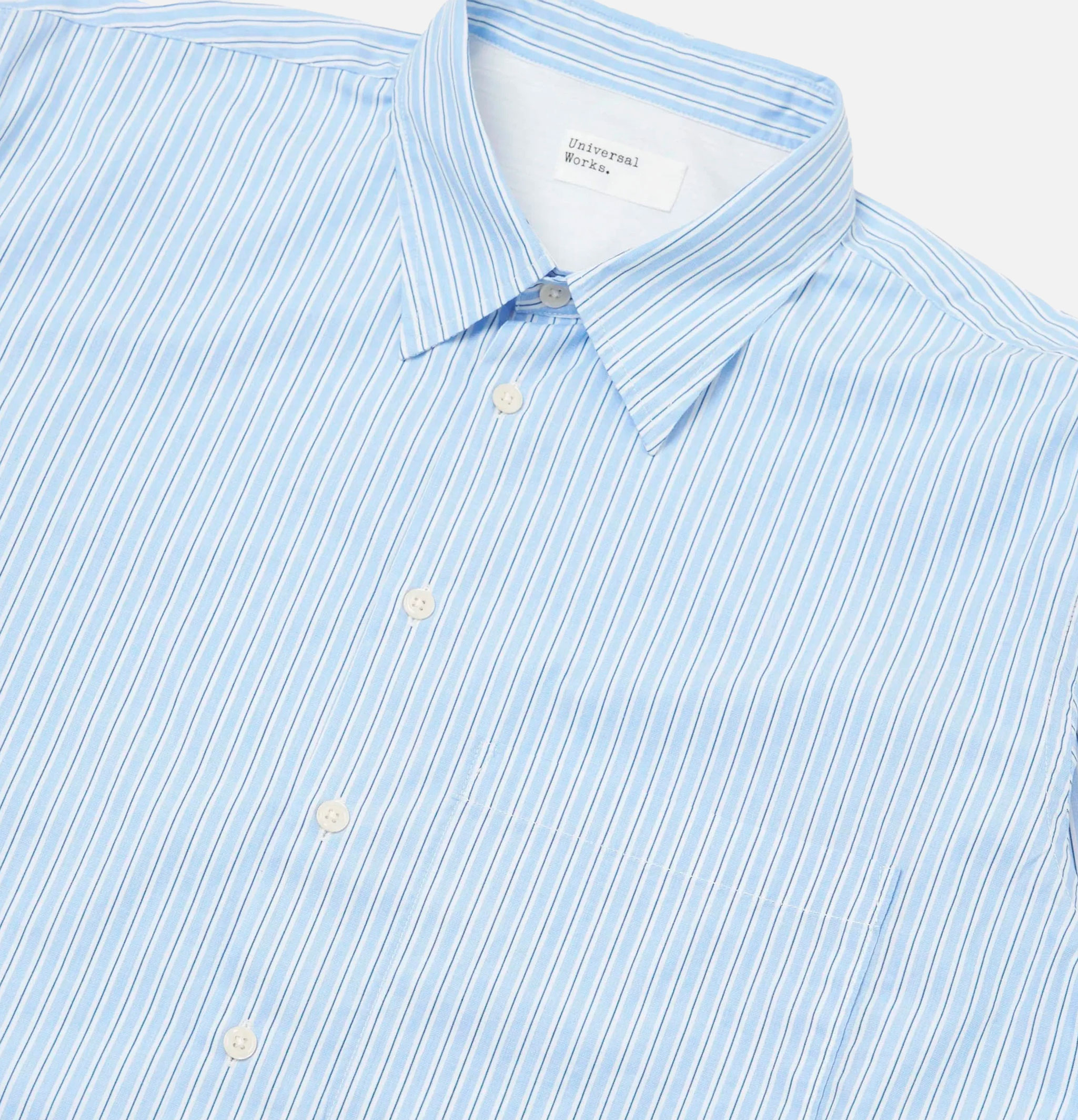 Universal Works Square Pocket Shirt MC Stripe