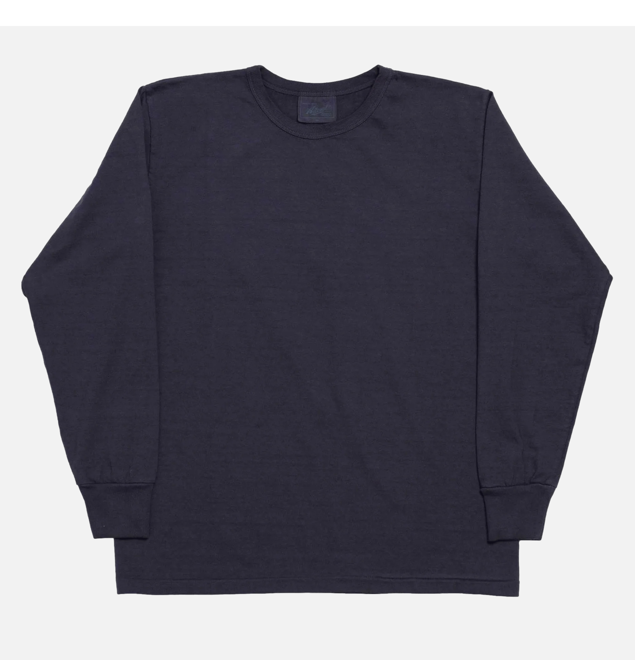 Allevol Heavy Duty Crew Long Sleeve T-Shirt Navy