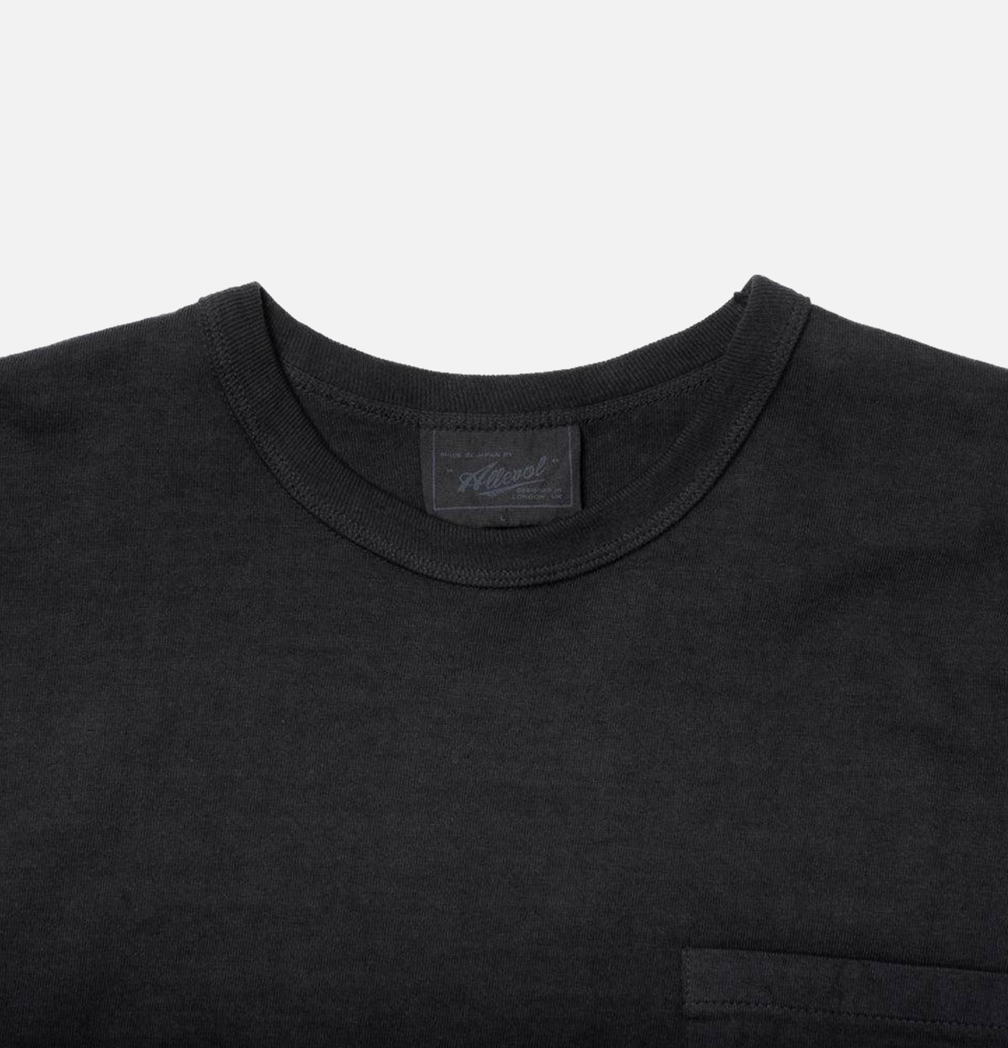 Allevol Heavy Duty Crew Long Sleeve T-Shirt Black