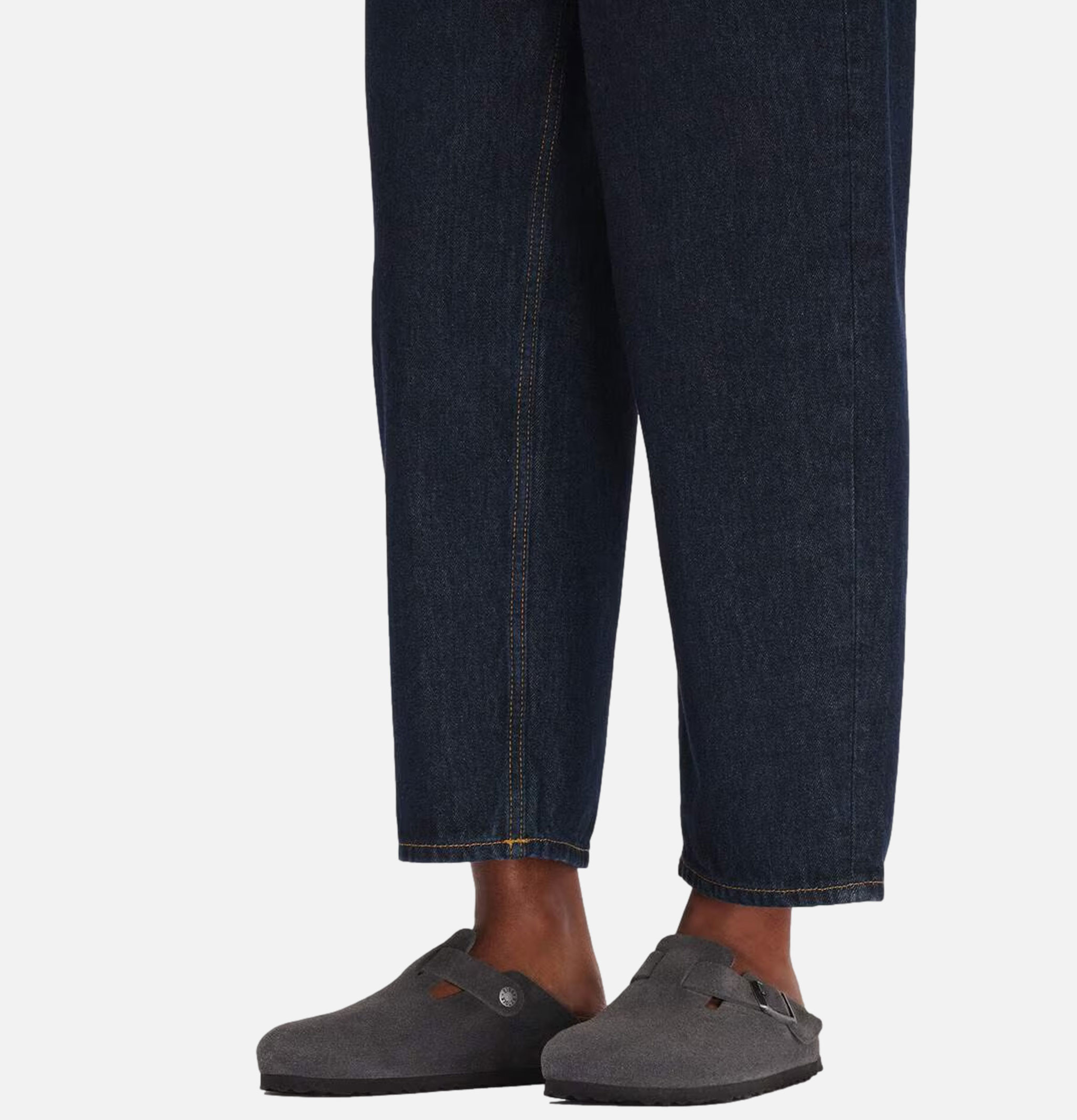 Birkenstock Boston Soft Bed Etroit Suede Charcoal