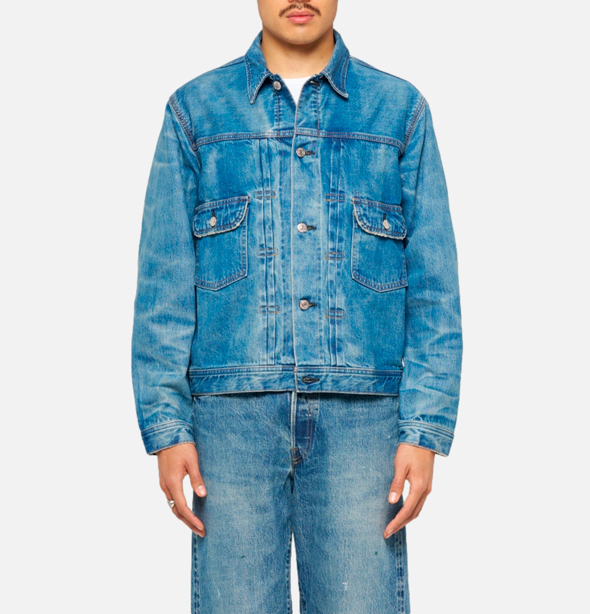 Edwin Denim Jacket Blue Light Used