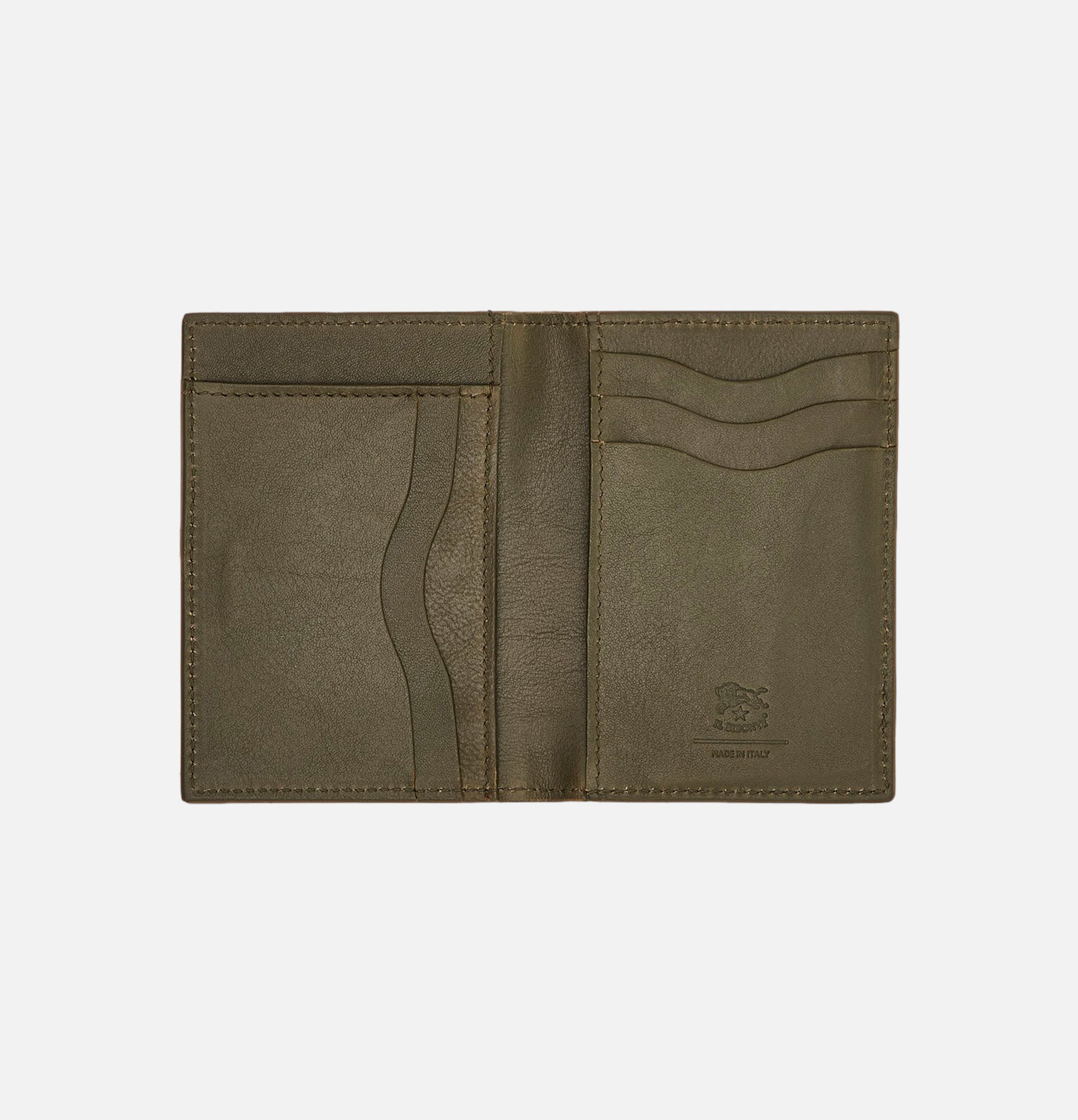 Il Bisonte Card Case Leo Vert