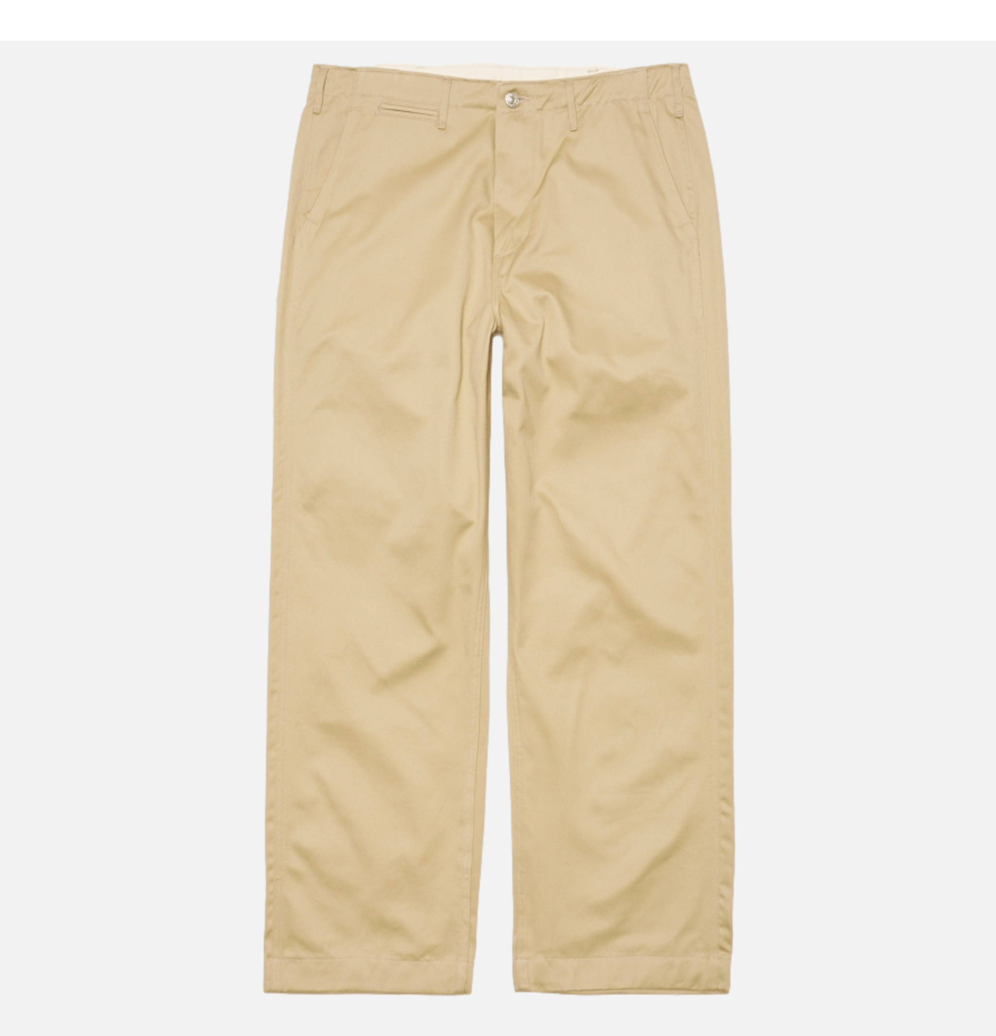 Edwin Wide Trousers Khaki Unwashed