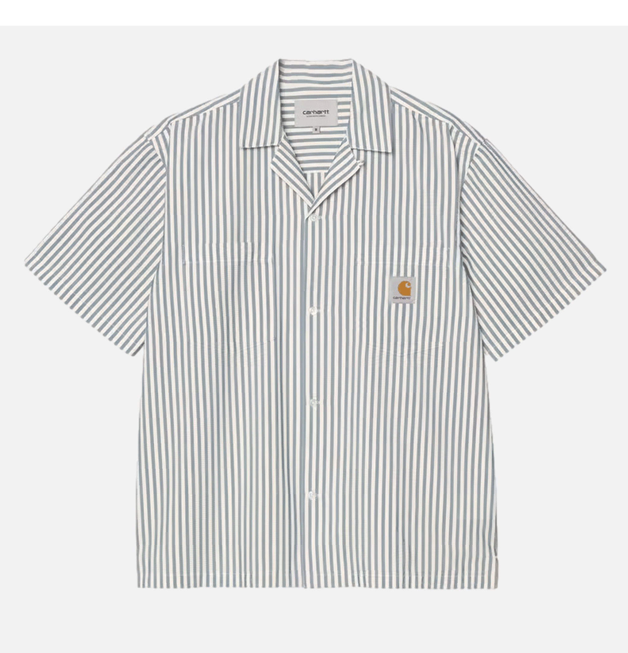 Carhartt WIP Chemise Leavel S/s Stripe Blue
