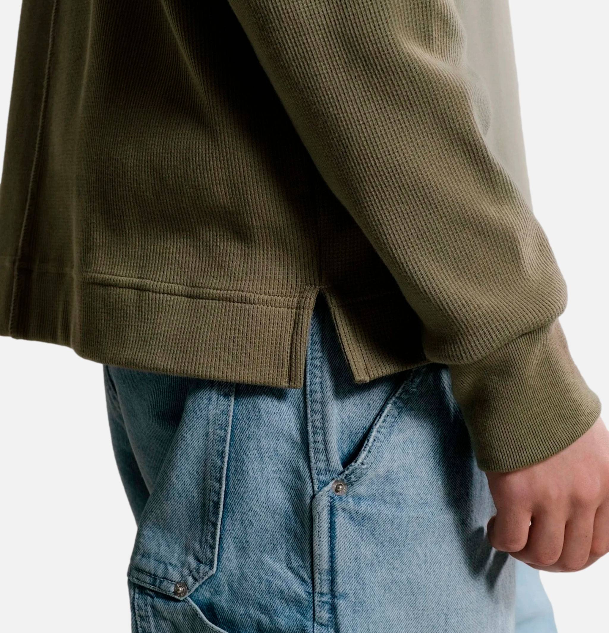 Nitto Knitwear Vahé Khaki Long Sleeve T-Shirt