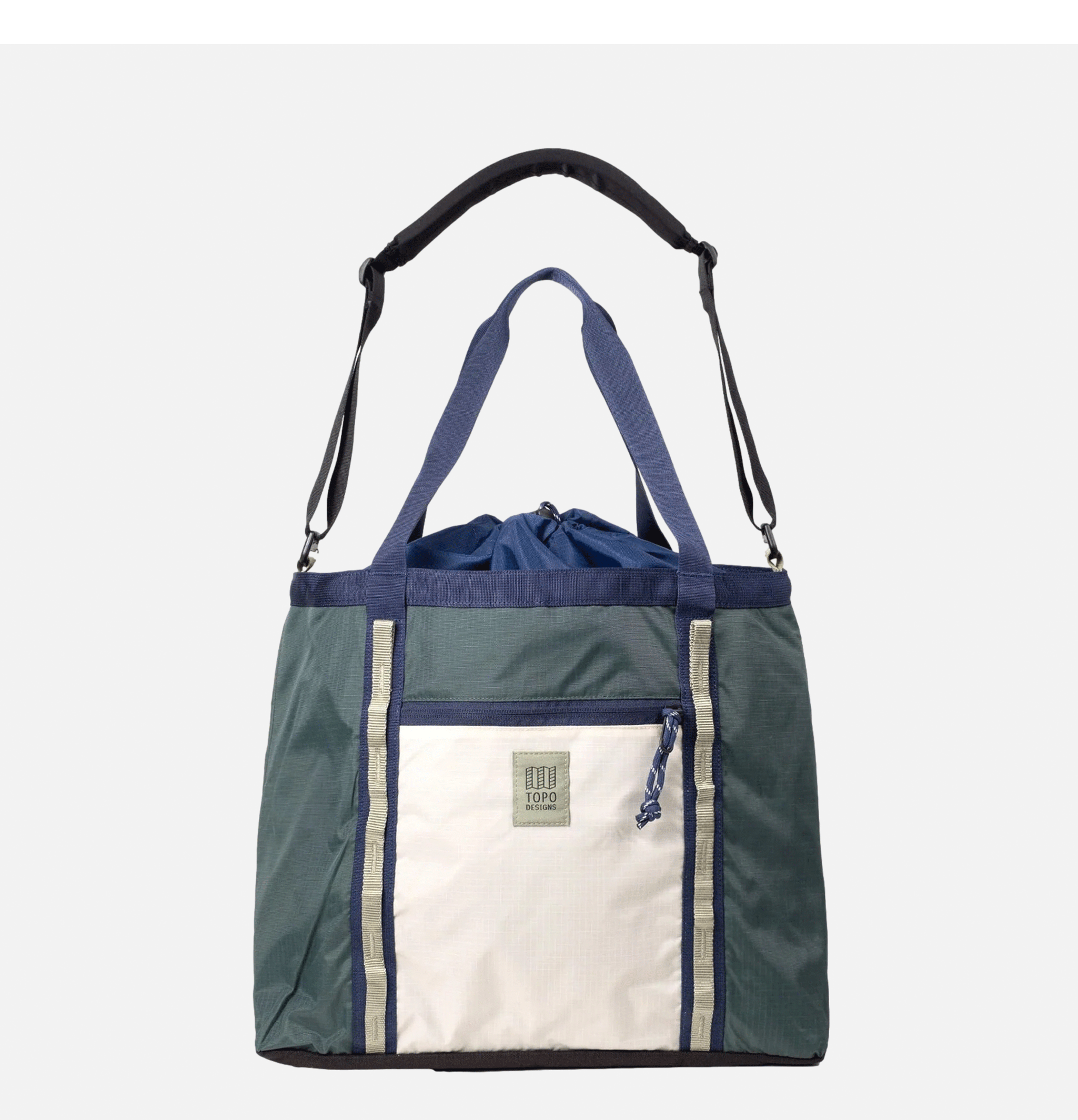 Topo Designs Mountain Utility Tote Forest Bone White