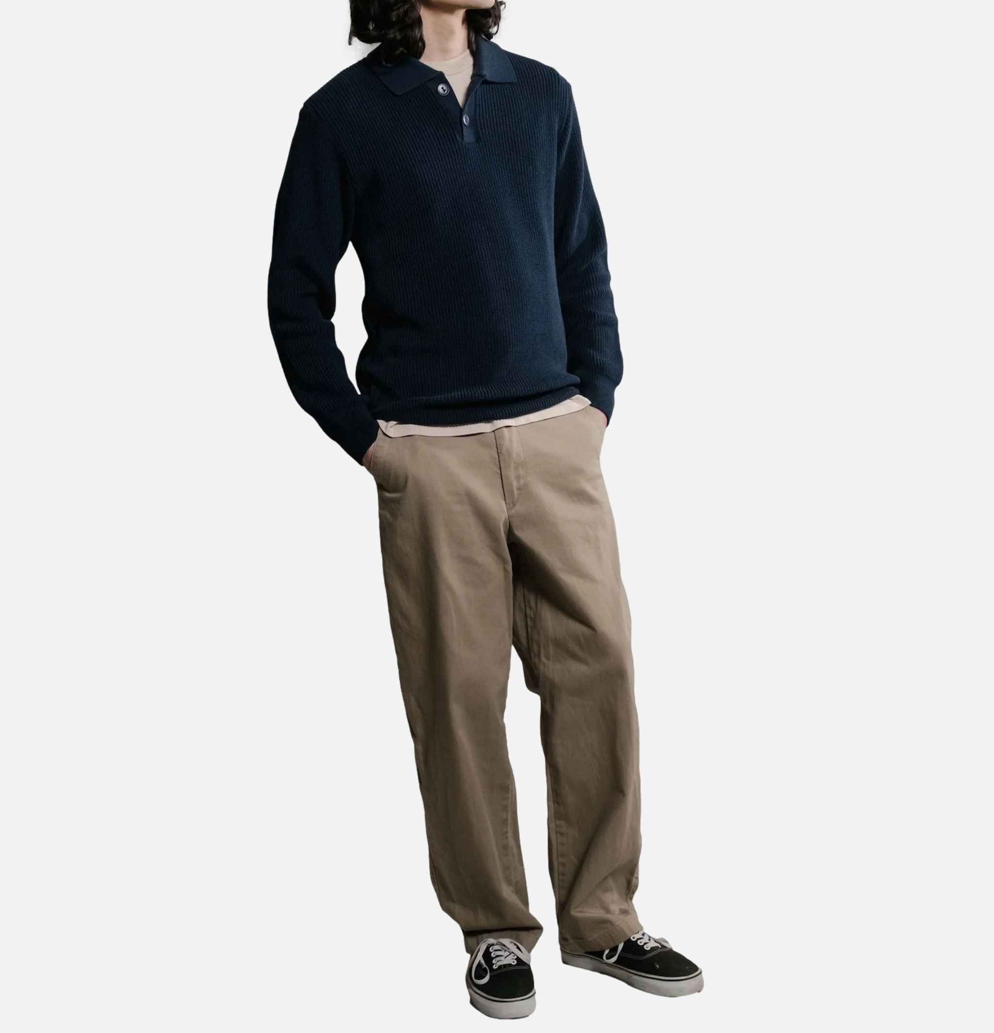 Nitto Knitwear Djivan Polo Shirt Navy