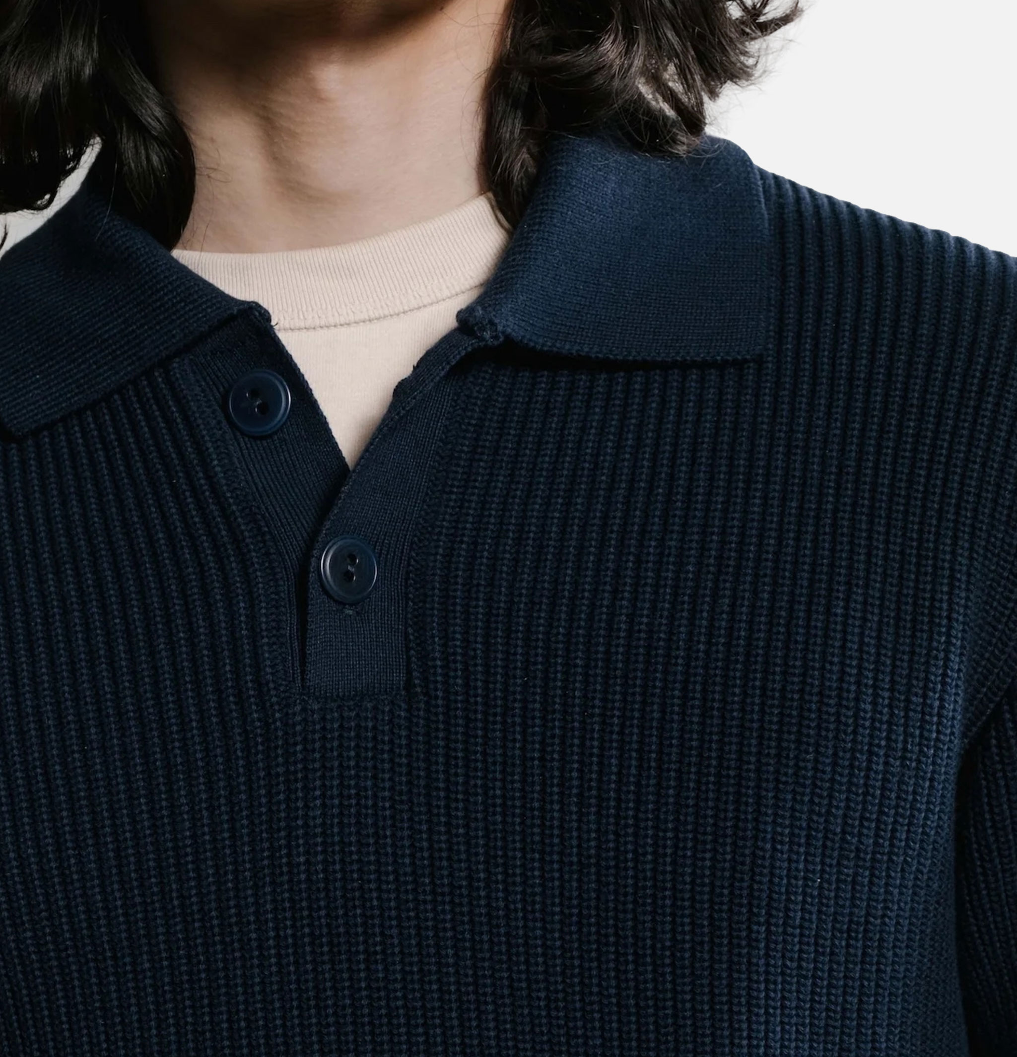 Nitto Knitwear Djivan Polo Shirt Navy