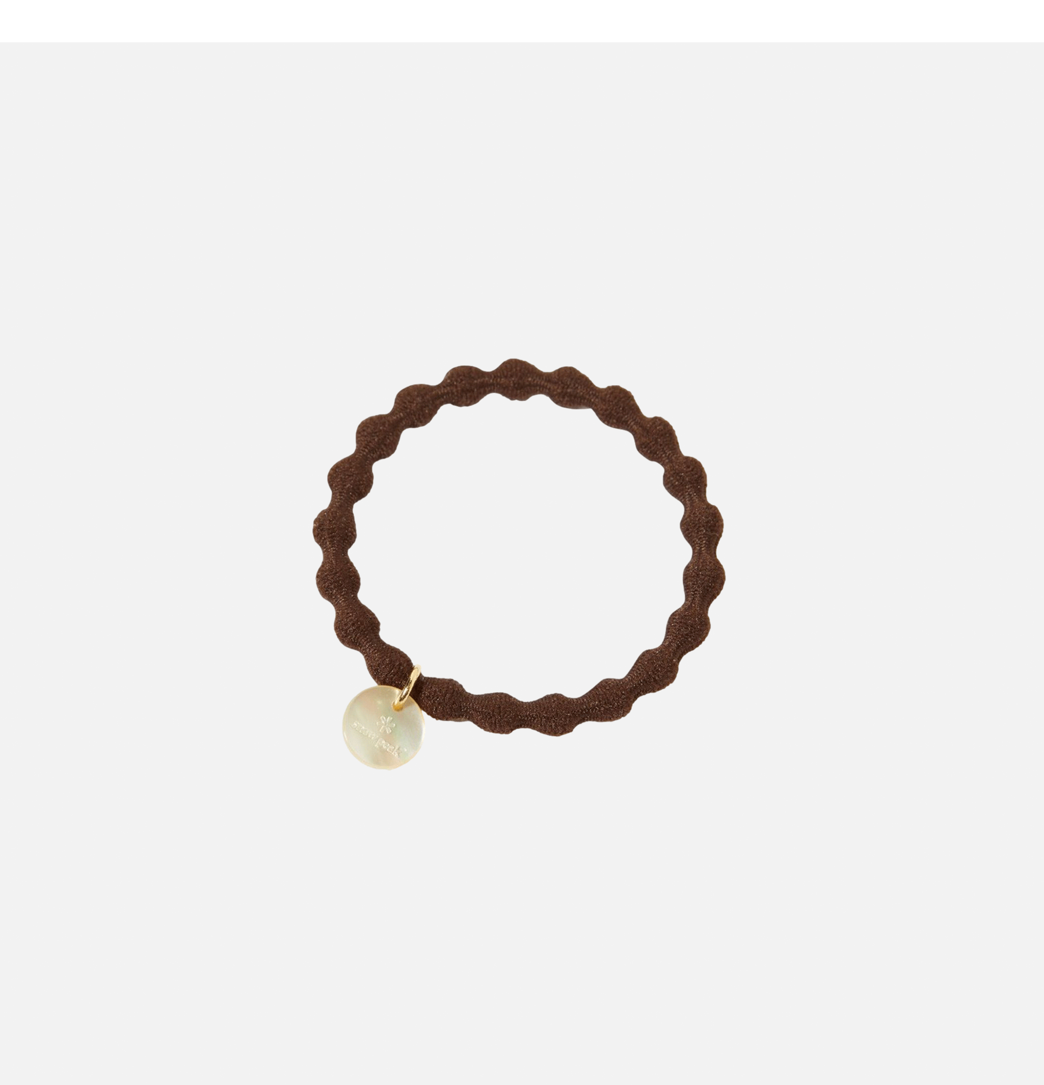 Snow Peak Hair Tie Logo Charm Brown